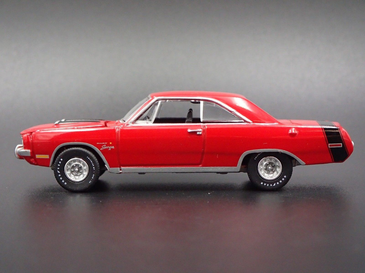 1971 71 DODGE DART SWINGER RED 1:64 SCALE COLLECTIBLE DIORAMA DIECAST MODEL CAR