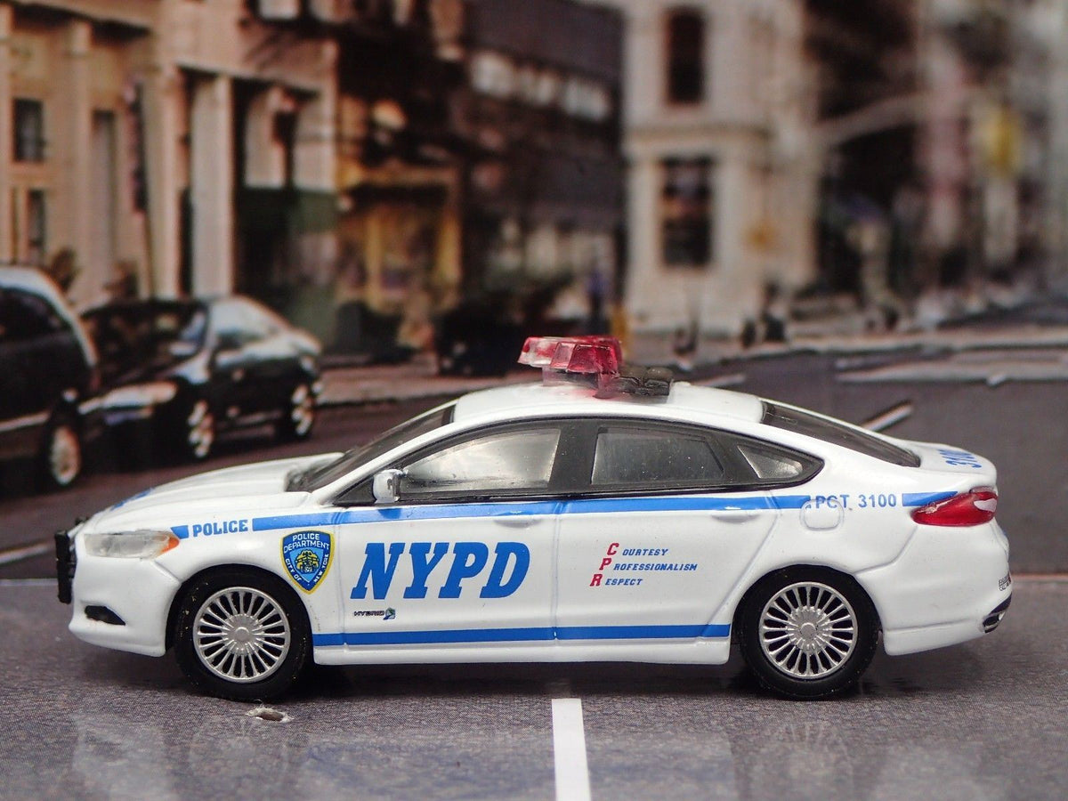 2012 12 DODGE CHARGER NYPD POLICE CAR 1/64 SCALE COLLECTIBLE DIECAST MODEL CAR-Burning Rubber Toy Company