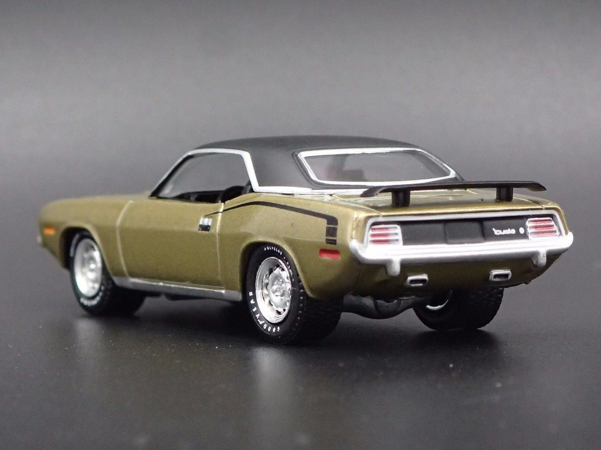1970 70 PLYMOUTH HEMI CUDA RARE 1:64 SCALE COLLECTIBLE DIORAMA DIECAST MODEL CAR-Burning Rubber Toy Company