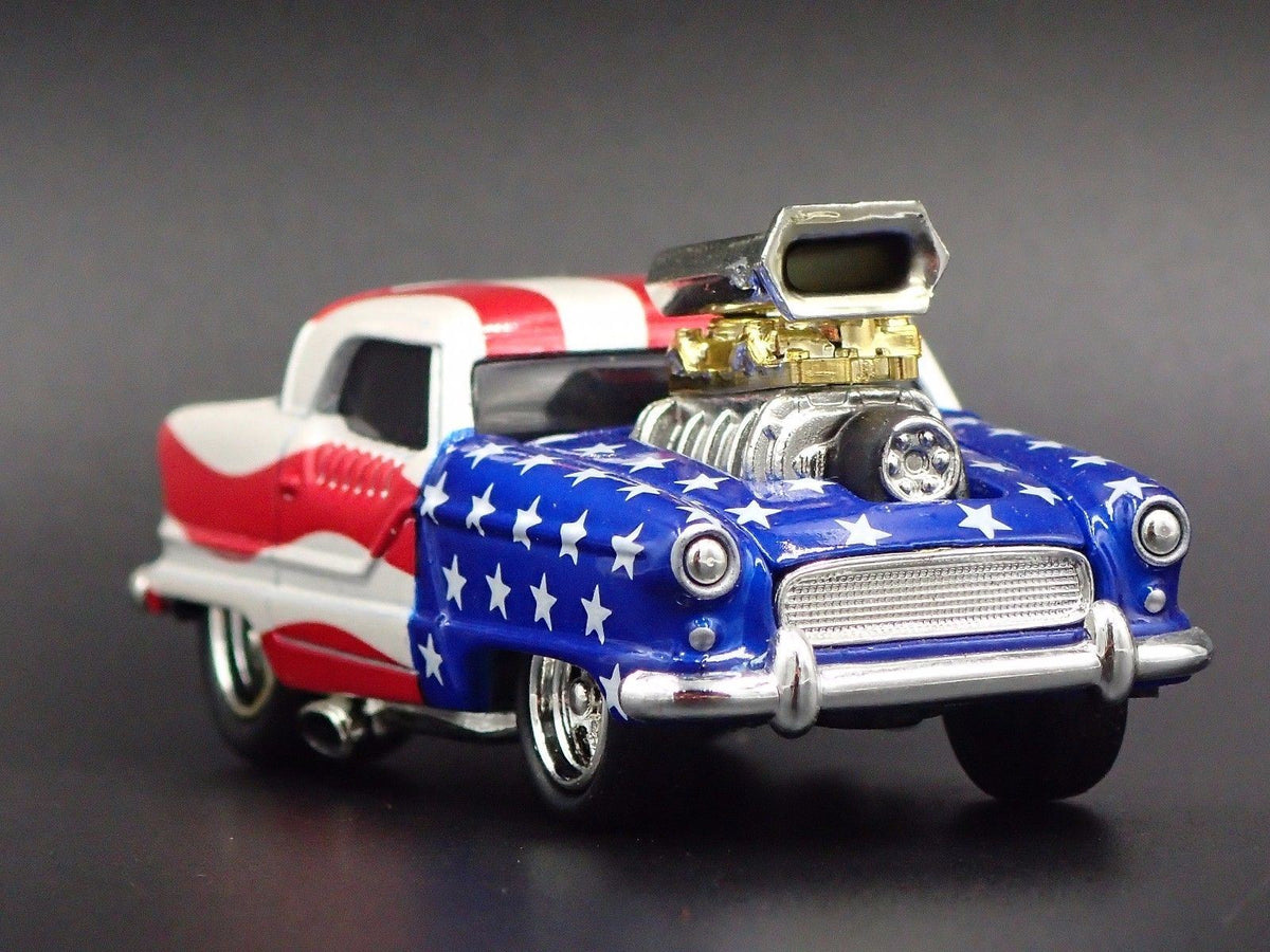 1954 AMC NASH METROPOLITAN USA FLAG RARE 1:64 COLLECTIBLE DIECAST MODEL CAR-Burning Rubber Toy Company