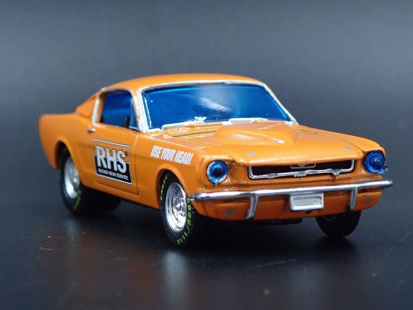 1966 66 FORD MUSTANG FASTBACK 2+2 RHS ORANGE 1:64 SCALE DIECAST MODEL CAR