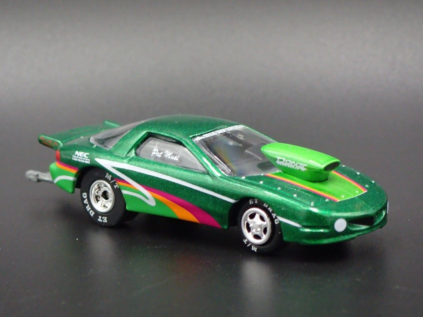 PAT MUSI OUTLAW STOCK FIREBIRD NHRA GREEN 1/64 SCALE DIORAMA DIECAST MODEL CAR