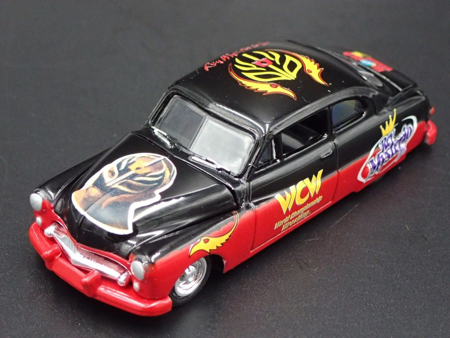 1949 49 MERC MERCURY CUSTOM COUPE WCW REY MYSTERIO 1:64 SCALE DIECAST MODEL CAR