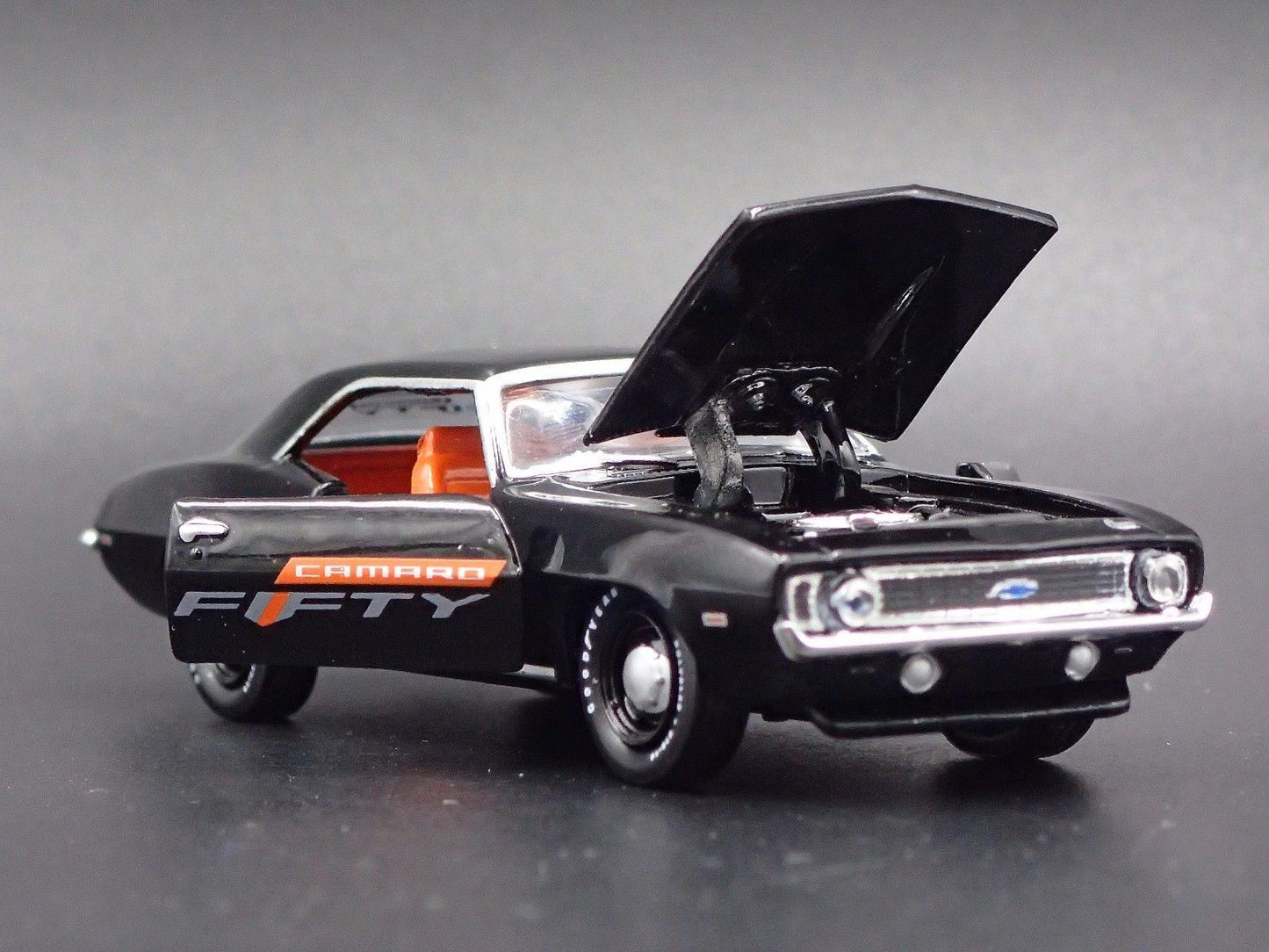 1969 69 CHEVY CHEVROLET CAMARO ZL1 BLACK 1:64 SCALE DIORAMA DIECAST MODEL CAR
