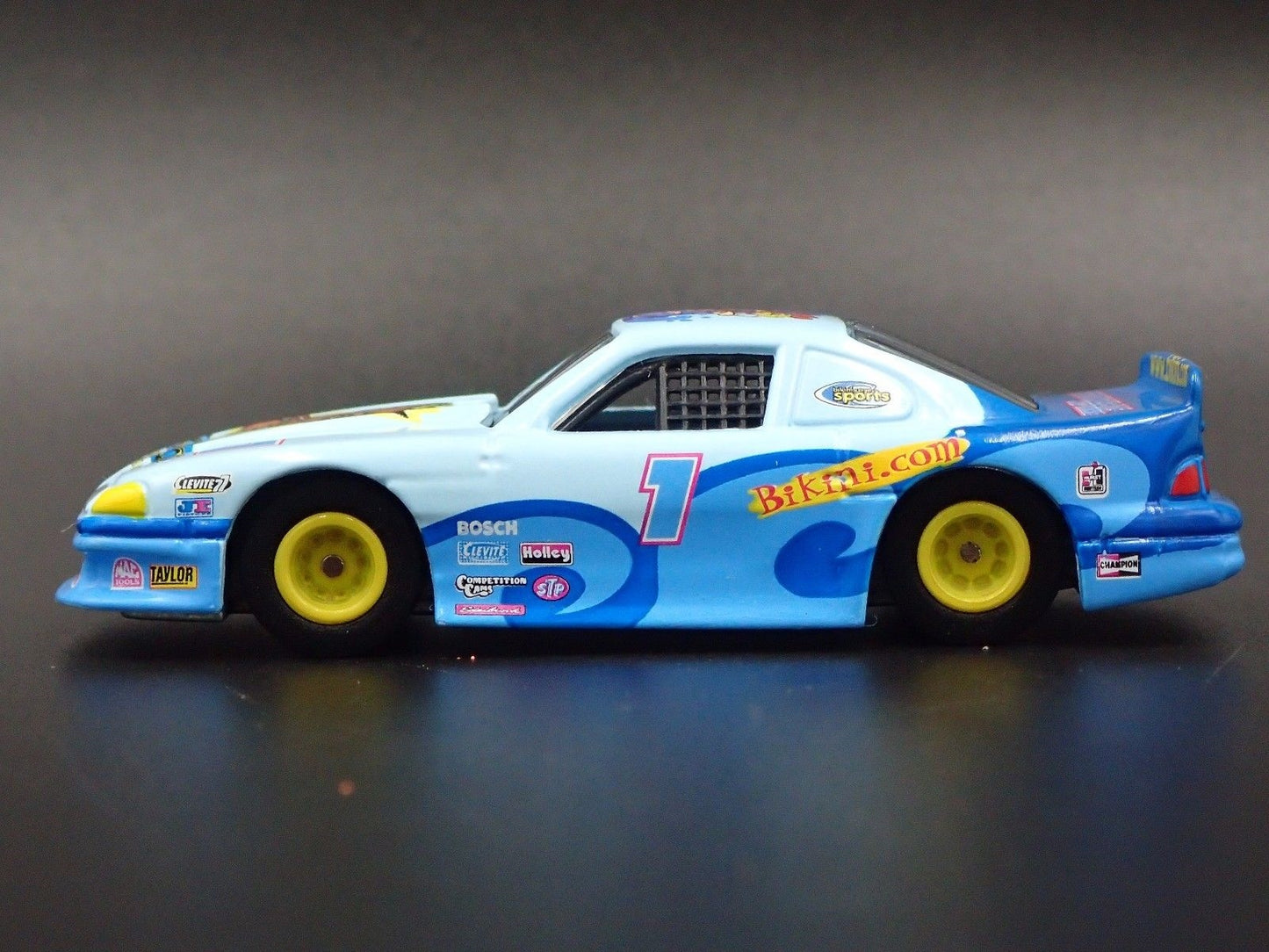 1996 96 FORD MUSTANG COBRA RACE CAR BIKINI.COM RARE 1:64 SCALE DIECAST MODEL CAR