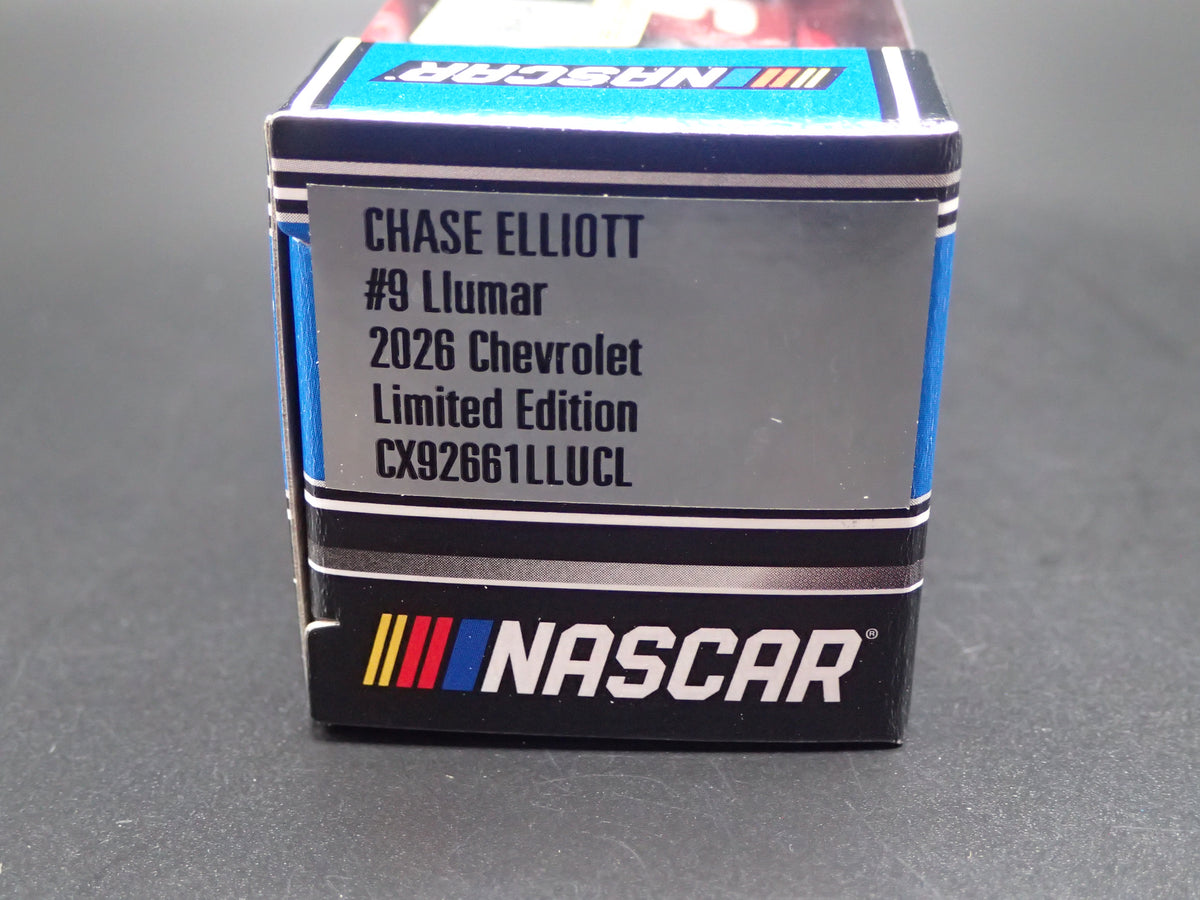 2026 26 CHEVROLET 9 CHASE ELLIOTT LLUMAR NASCAR 1:64 SCALE DIECAST CAR