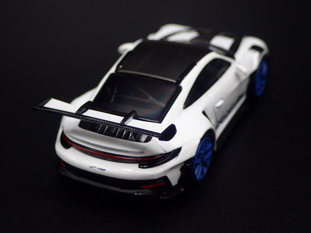 2018-2026 PORSCHE 911 GT3 RS 992 WHITE 1:64 SCALE DIORAMA DIECAST MODEL CAR