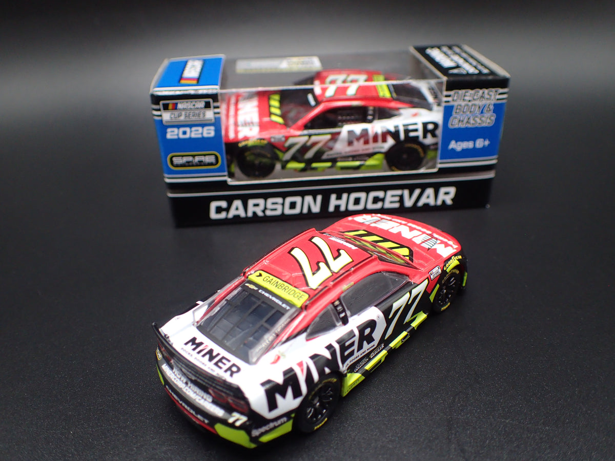 2026 26 CHEVROLET 77 CARSON HOCEVAR MINER NASCAR 1:64 SCALE DIECAST CAR