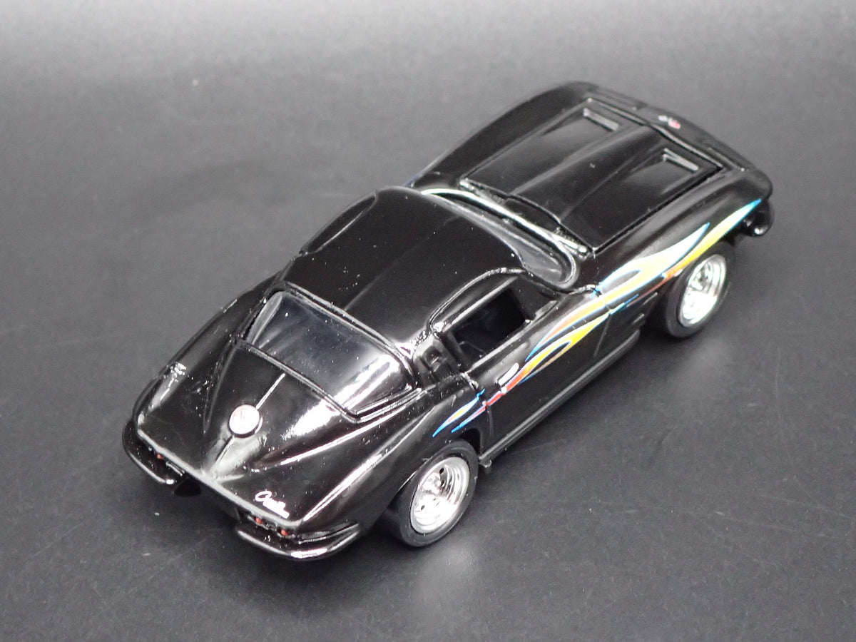 1965 65 CHEVY CHEVROLET CORVETTE BLACK 1:64 SCALE DIORAMA DIECAST MODEL CAR