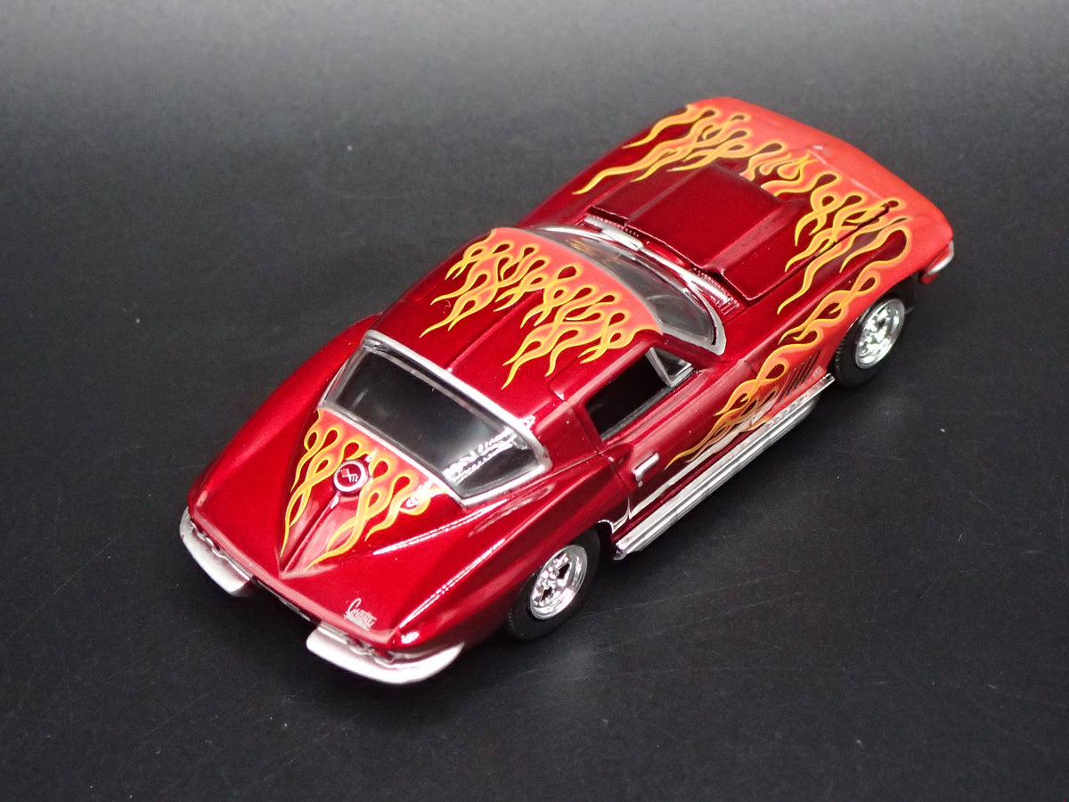 1967 67 CHEVY CHEVROLET CORVETTE BURGUNDY 1/64 SCALE DIORAMA DIECAST MODEL CAR