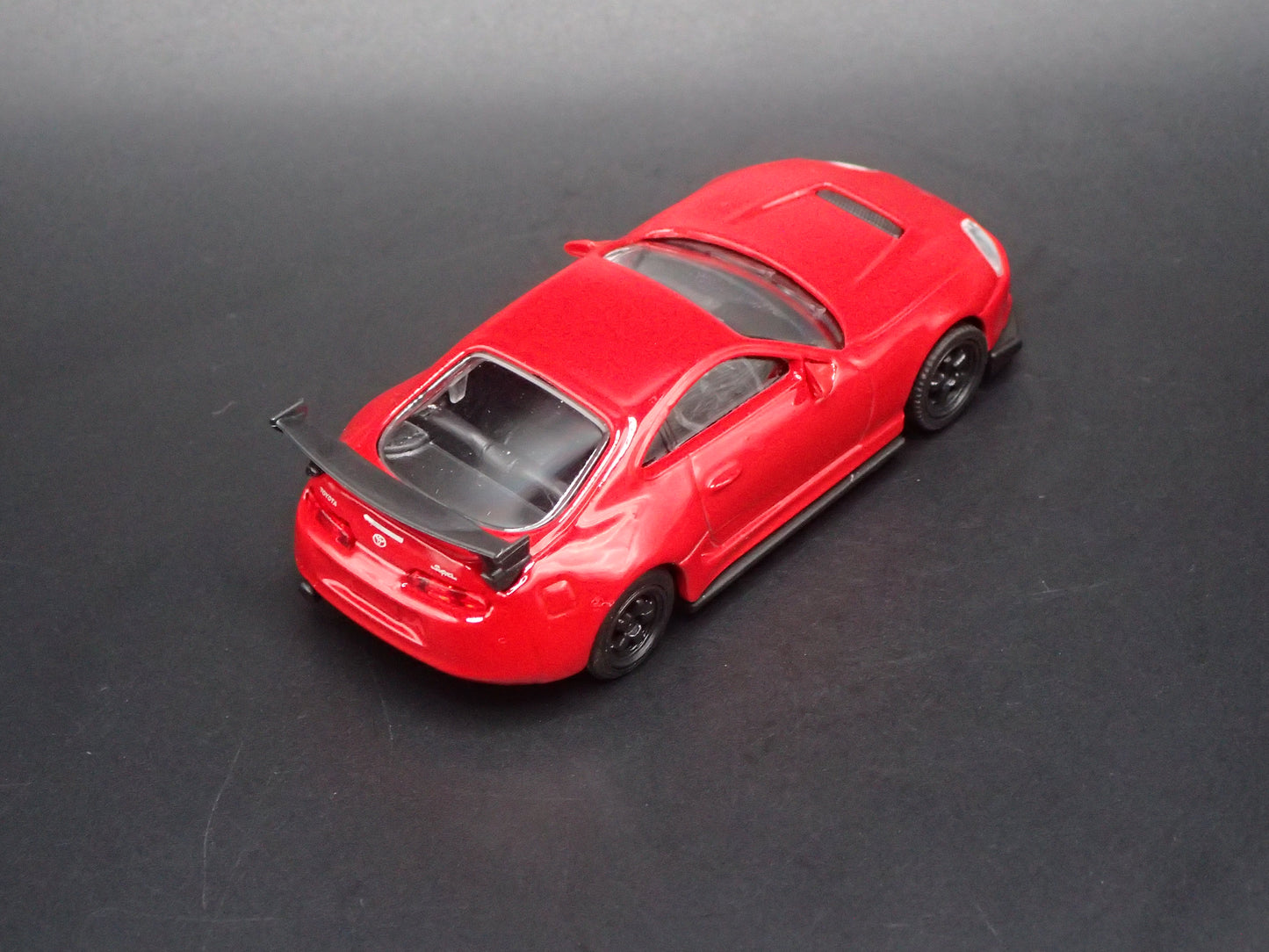 1993 - 2002 TOYOTA SUPRA RED 1/64 SCALE COLLECTIBLE DIORAMA DIECAST MODEL CAR
