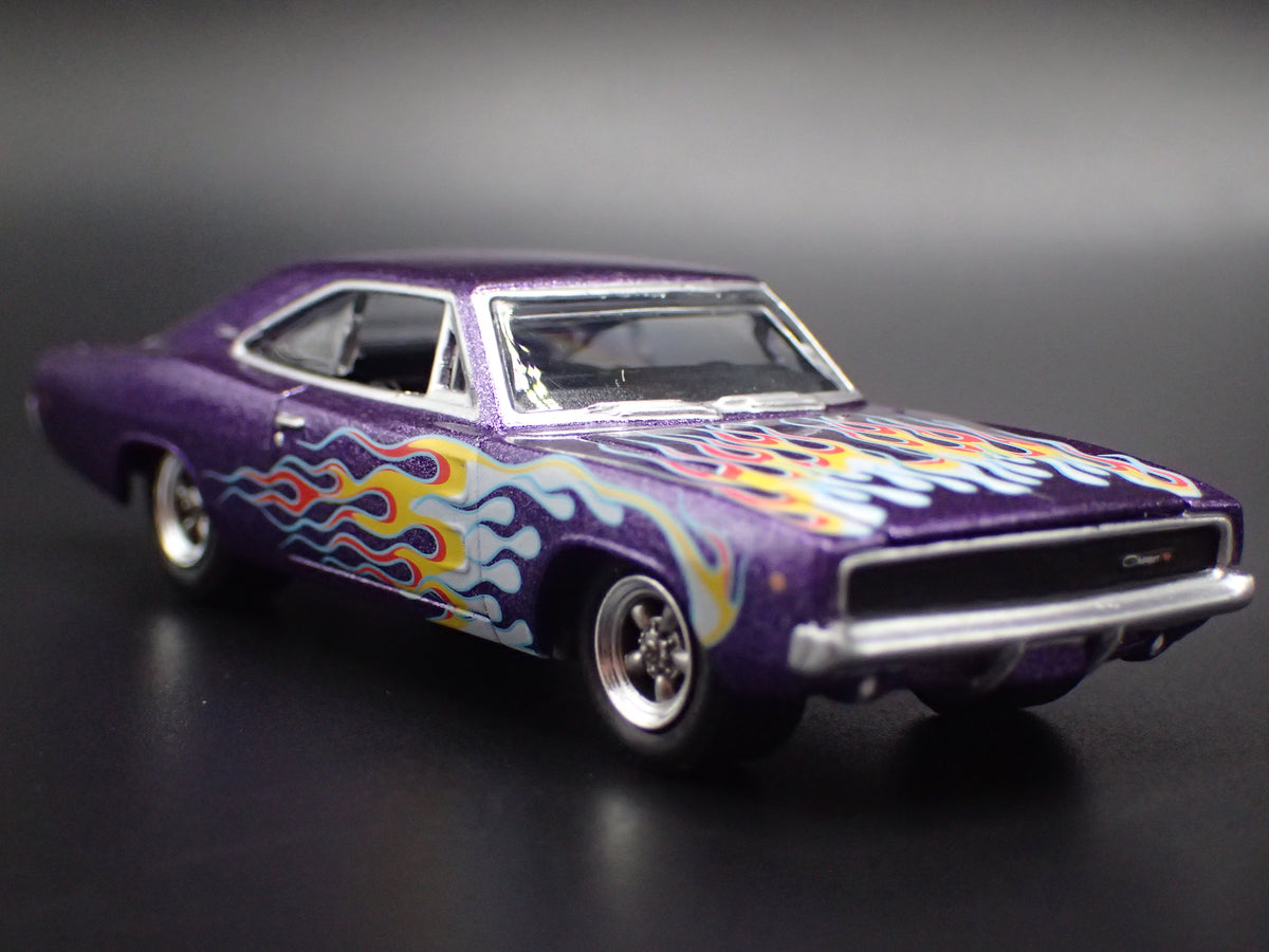 1968 DODGE CHARGER PURPLE 1:64 SCALE COLLECTIBLE DIECAST MODEL CAR