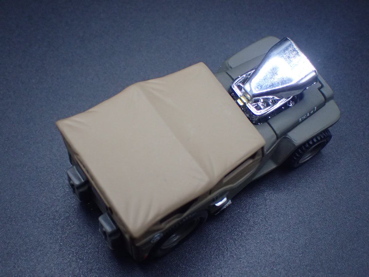 1942 42 JEEP MILITARY GRAY 1:64 SCALE COLLECTIBLE DIORAMA DIECAST MODEL CAR