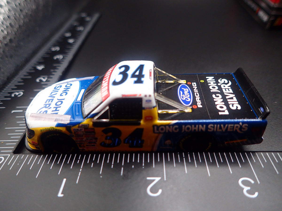 2026 FORD F150 #34 LAYNE RIGGS LONG JOHN SILVERS NASCAR TRUCK 1:64 SCALE DIECAST CAR