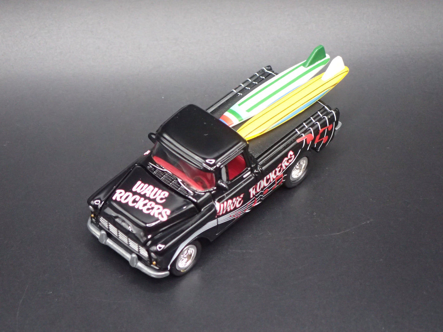 1955 55 CHEVY CHEVROLET CAMEO PICKUP TRUCK SURFING 1:64 SCALE DIECAST MODEL CAR