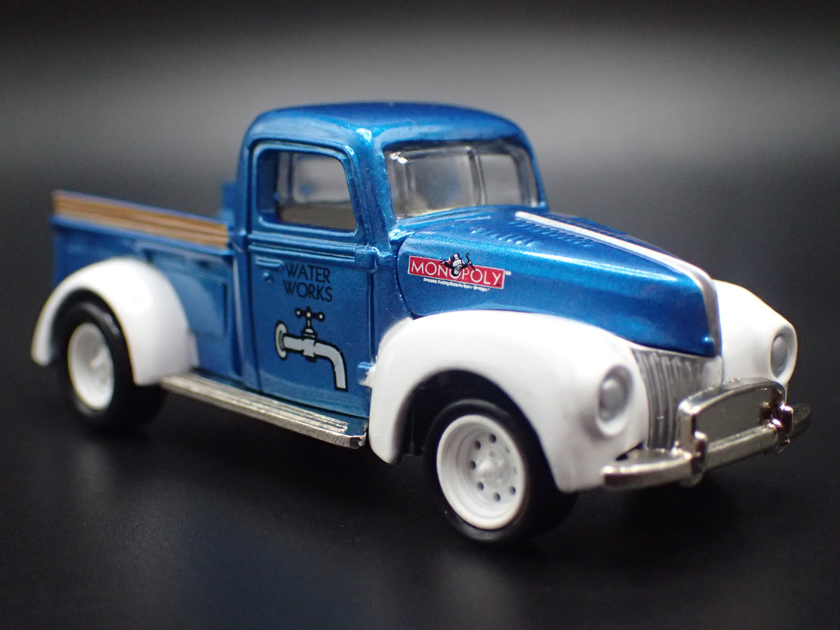 1940 40 FORD PICKUP TRUCK MONOPOLY BLUE 1:64 SCALE DIECAST MODEL CAR