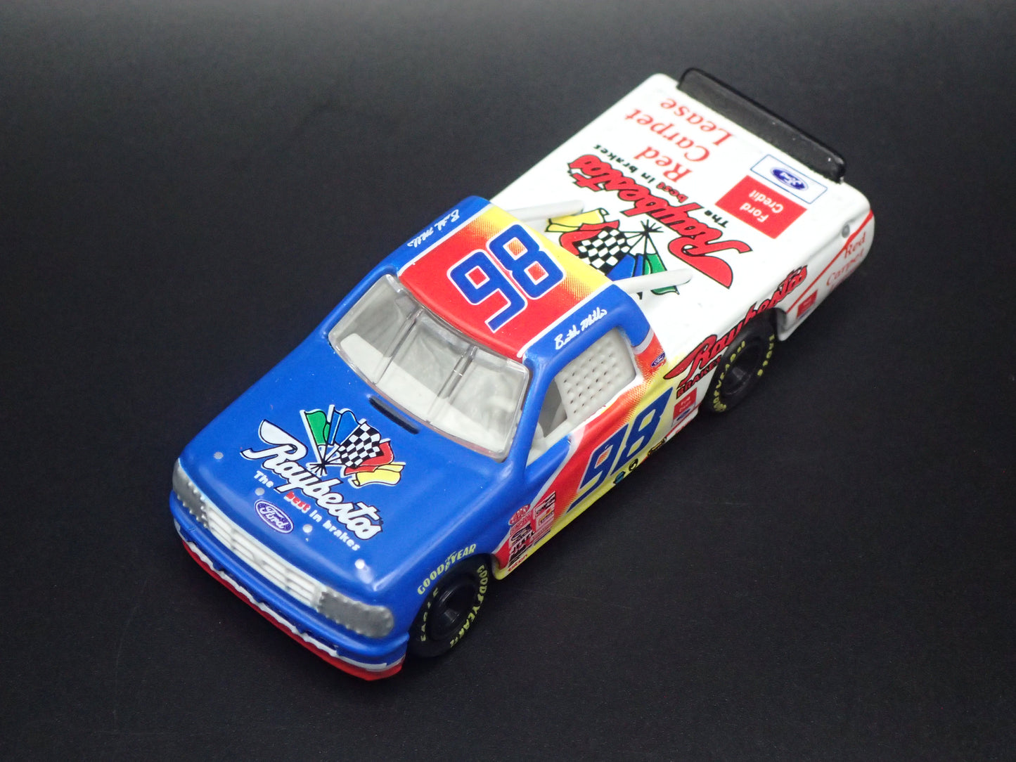 1995 95 FORD F150 #98 BUTCH MILLER RAYBESTOS NASCAR TRUCK 1:64 DIECAST CAR