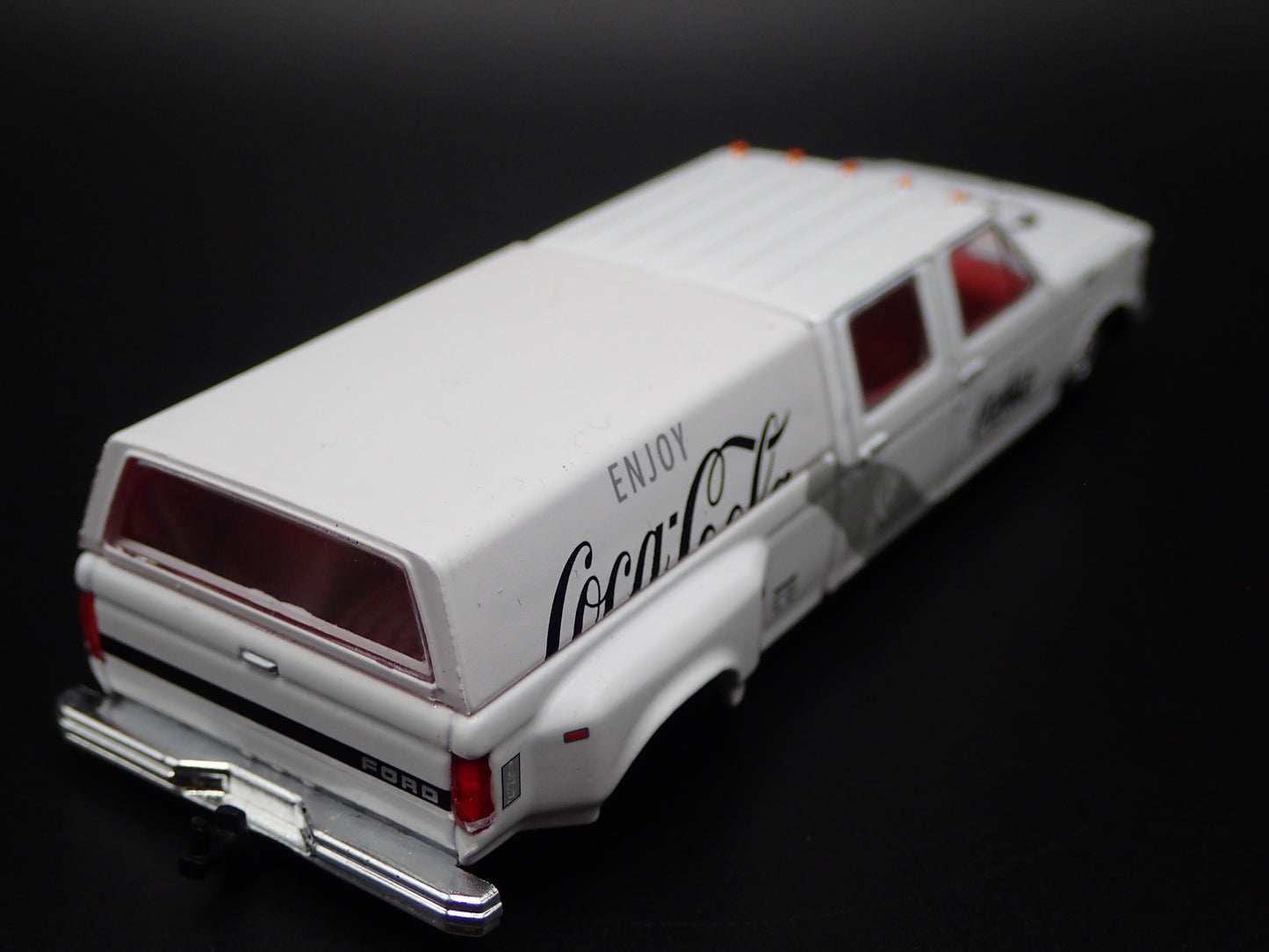 1987-1991 FORD F350 CREW CAB DUALLY TRUCK w HITCH OBS 1:64 SCALE DIECAST MODEL CAR