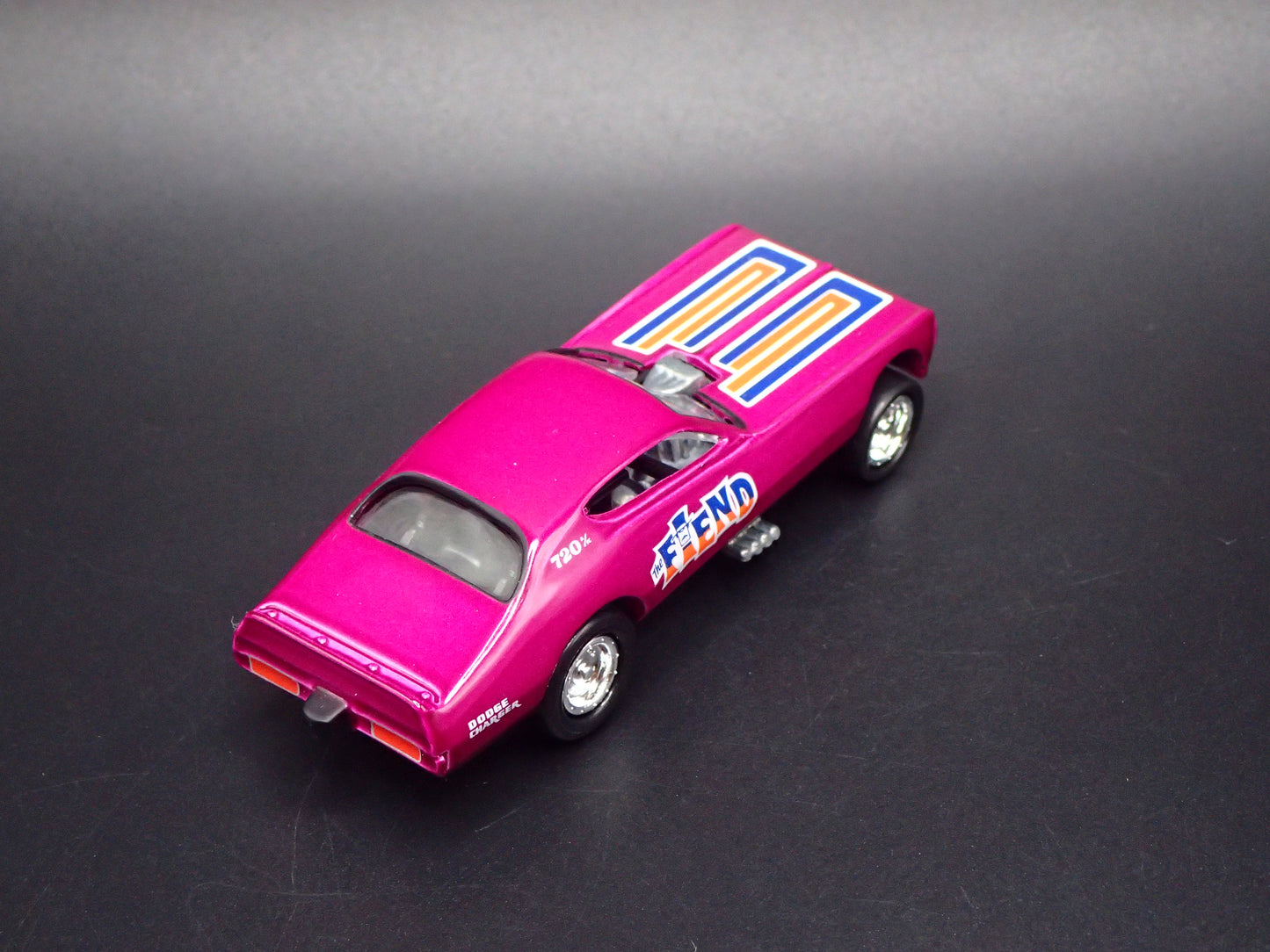 1972 72 DODGE CHALLENGER FUNNY CAR NHRA THE FIEND 1:64 SCALE DIECAST MODEL CAR