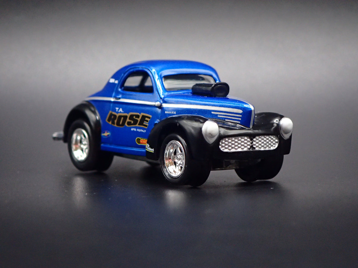 1941 41 WILLYS COUPE GASSER ROSE BLUE 1:64 SCALE COLLECTIBLE DIECAST MODEL CAR