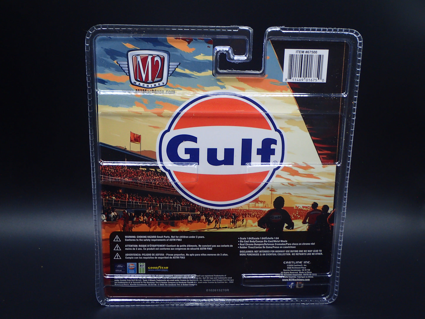 1966 FORD GT40 MK II GULF RACING 2026 M2 MACHINES DIORAMA RED CHASE R21 26-02
