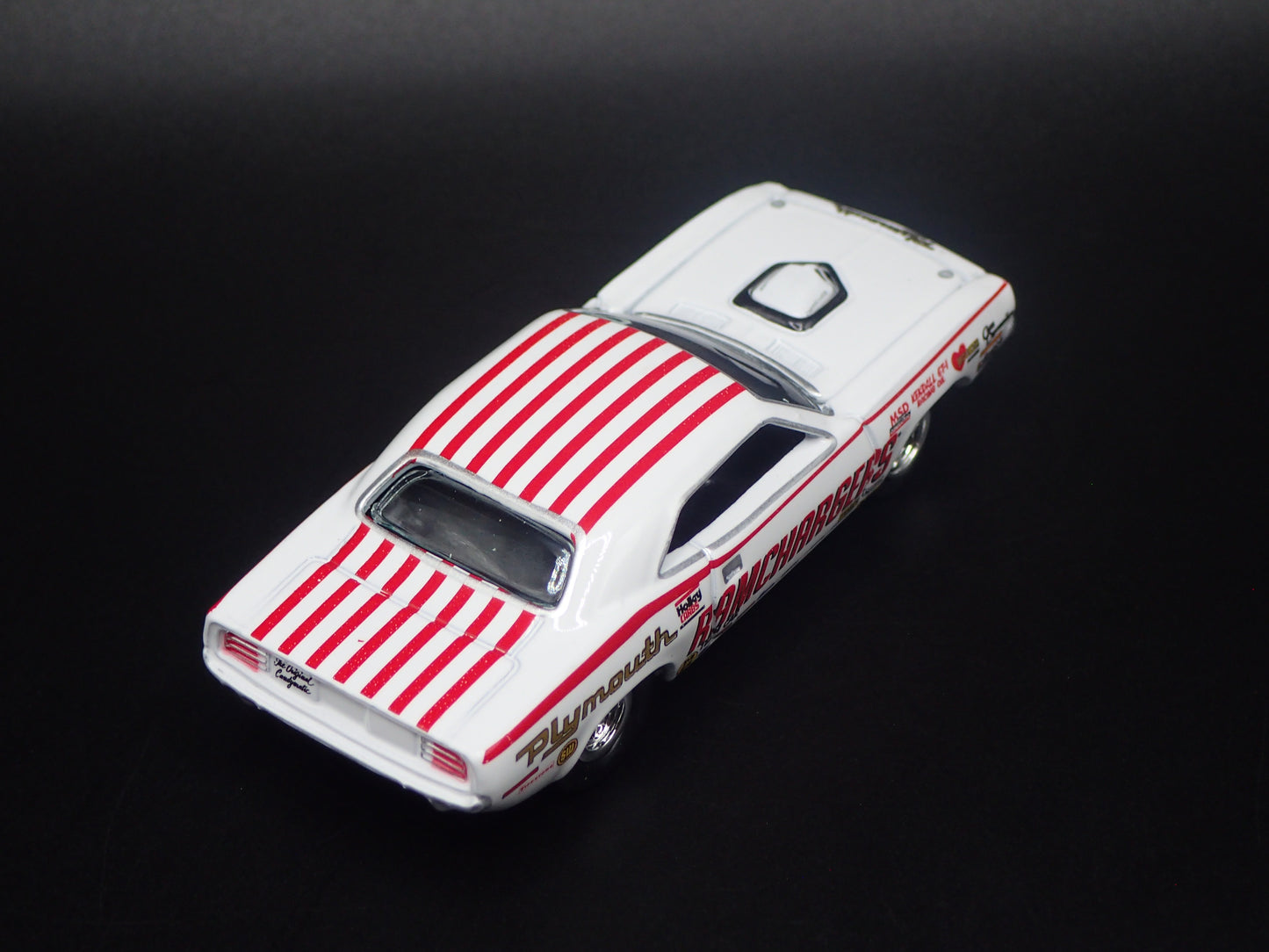 1970 70 PLYMOUTH HEMI CUDA SUPER STOCK RAMCHARGERS NHRA 1:64 SCALE DIECAST CAR