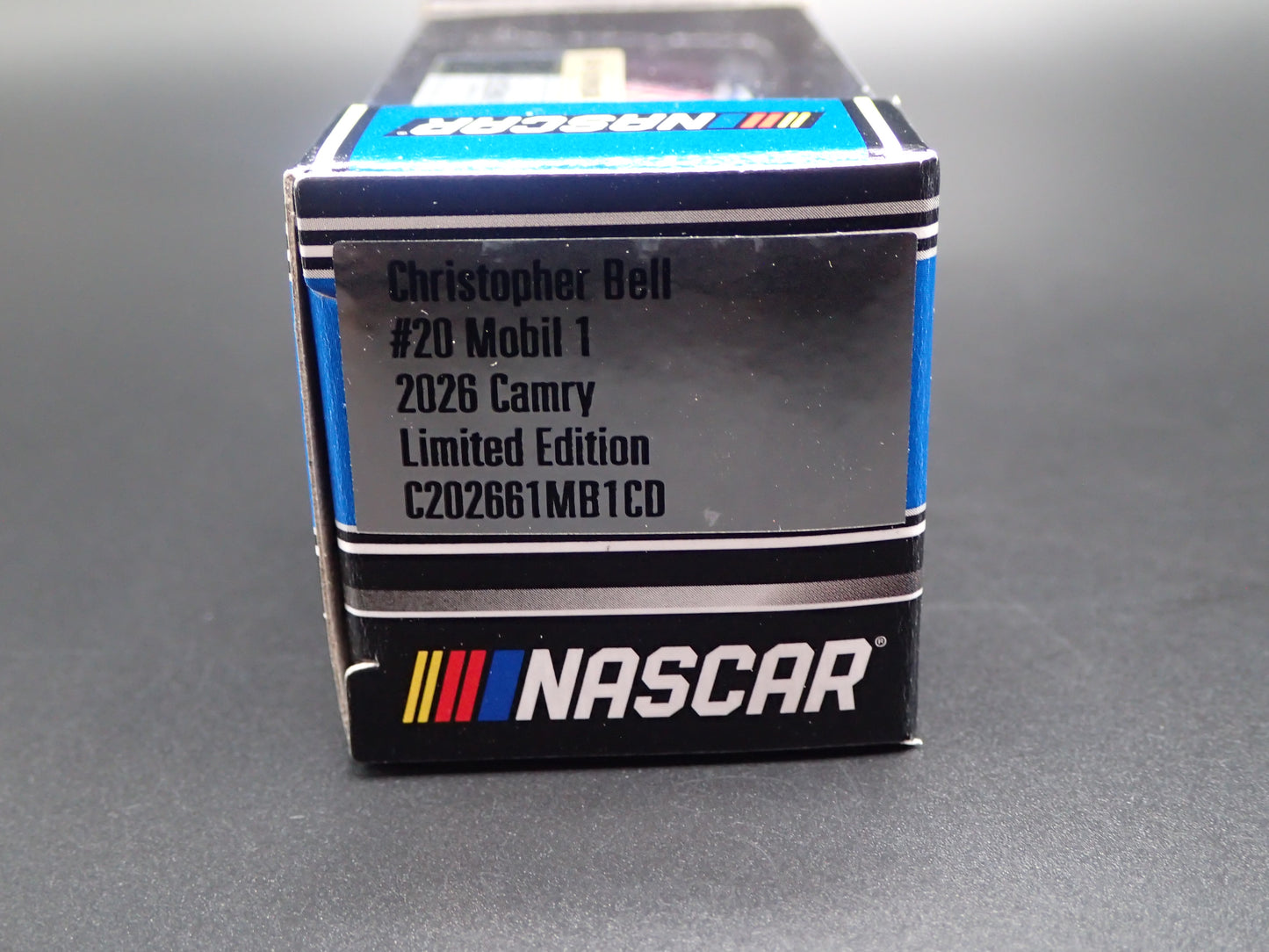 2026 TOYOTA CAMRY 20 CHRISTOPHER BELL MOBIL 1 NASCAR 1:64 SCALE DIECAST CAR