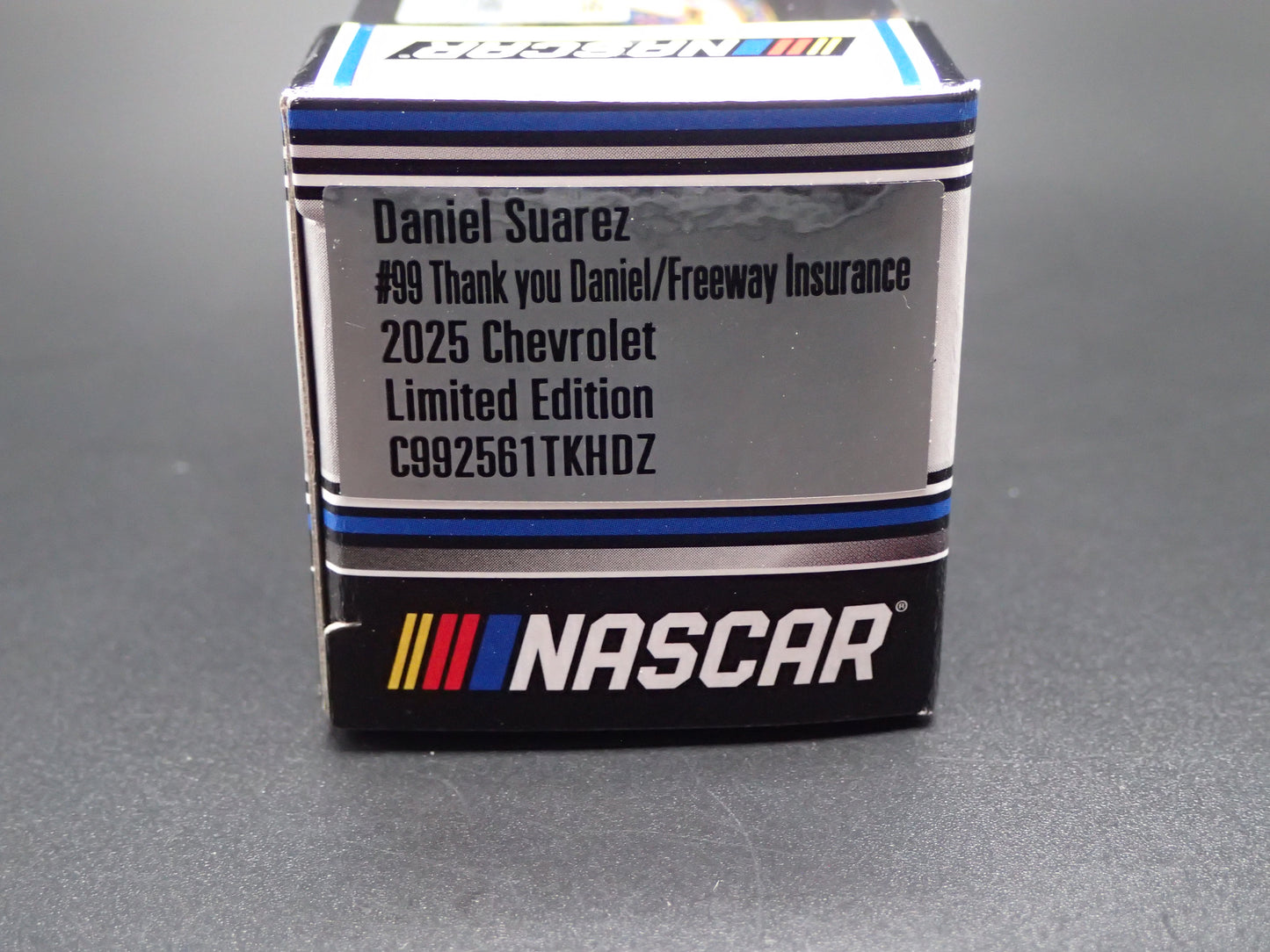 2025 25 CHEVY CHEVROLET 99 DANIEL SUAREZ THANK YOU NASCAR 1:64 DIECAST CAR