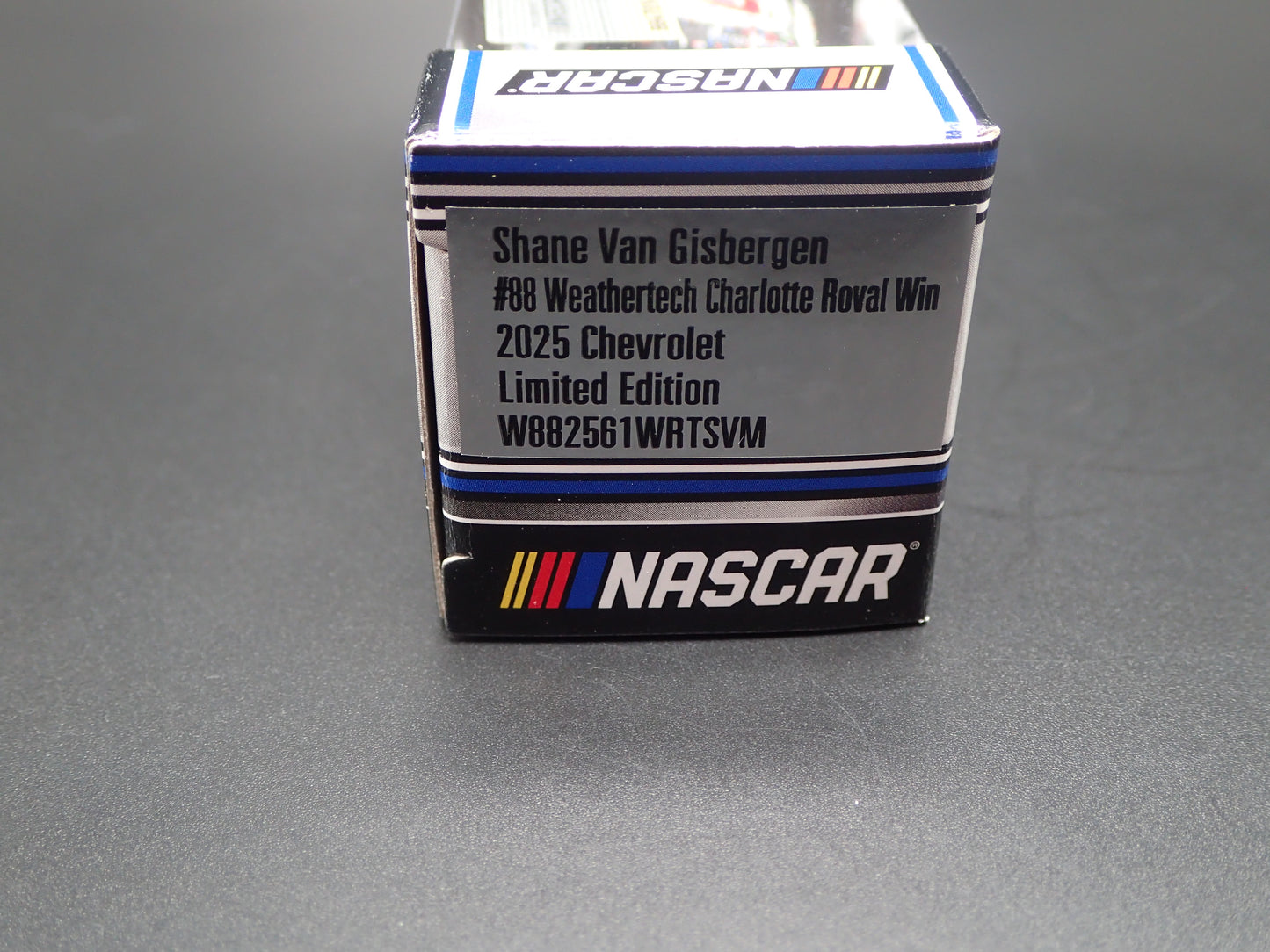 2025 CHEVROLET 88 SHANE VAN GISBERGEN WEATHERTECH WIN NASCAR 1:64 DIECAST MODEL