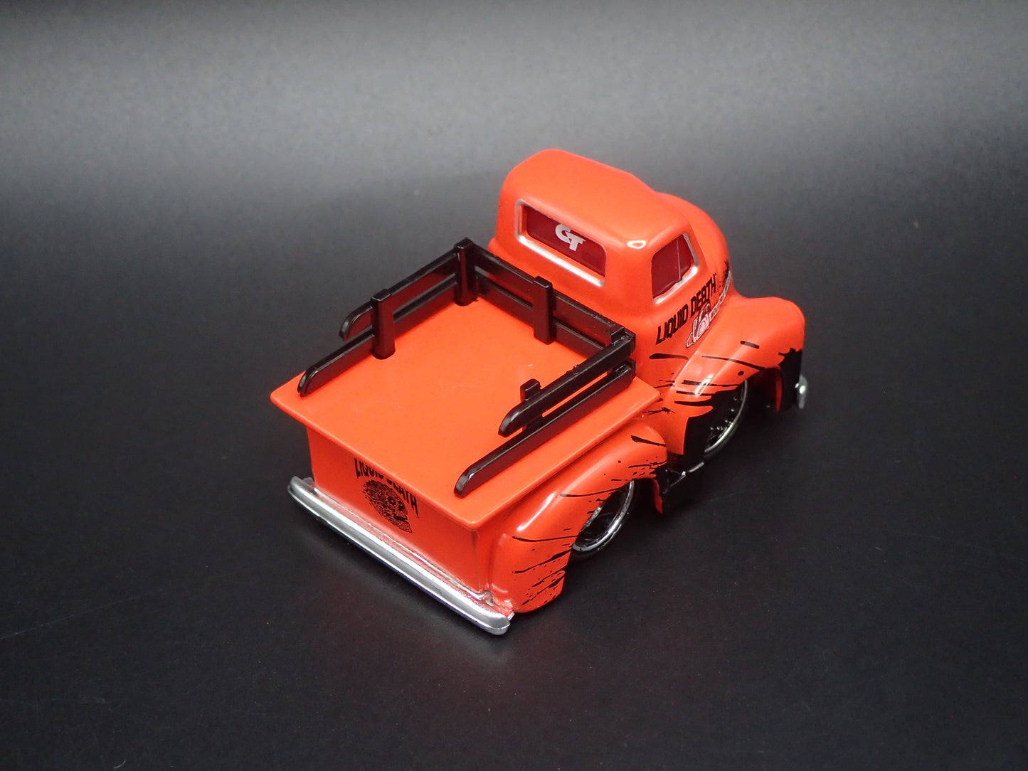 1950 50 CHEVROLET COE PICKUP TRUCK LIQUID DEATH CAR TUNED 1:64 SCALE DIECAST CAR