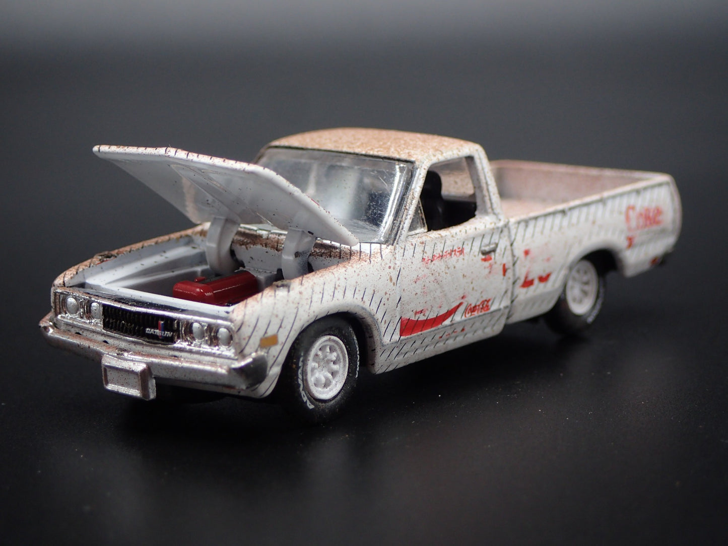1978 DATSUN TRUCK COKE COCA COLA CUSTOM BARN FIND 1:64 SCALE DIECAST MODEL CAR