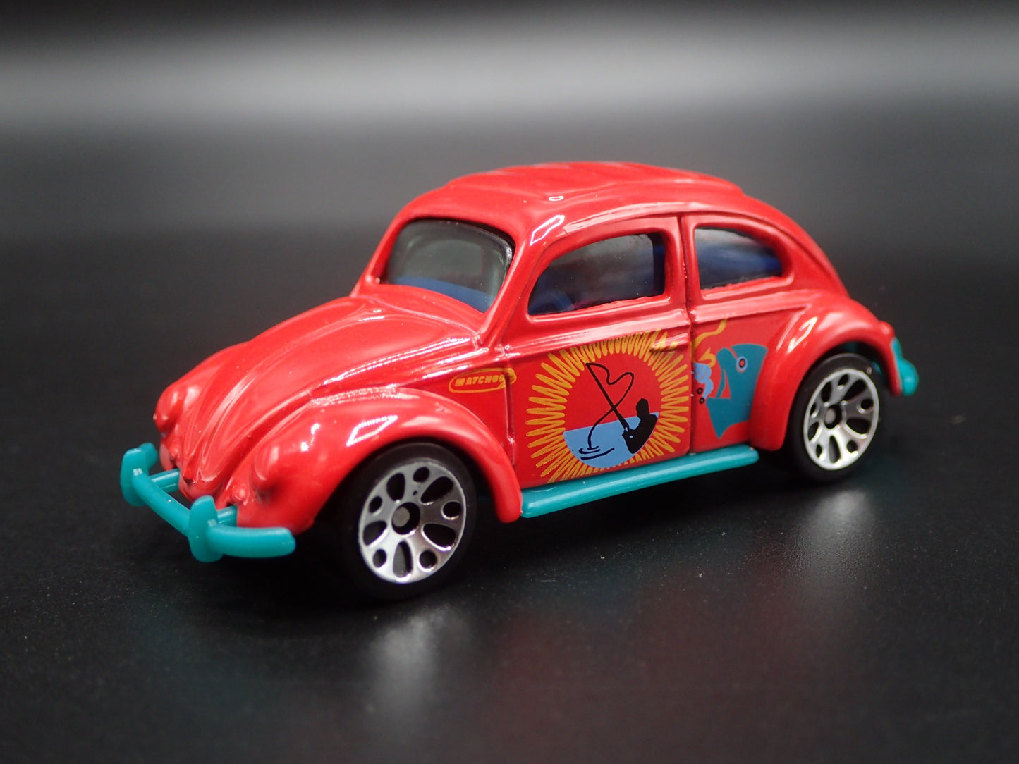 1960-1969 VW VOLKSWAGEN BEETLE BUG W HITCH 1:64 SCALE DIORAMA DIECAST MODEL CAR