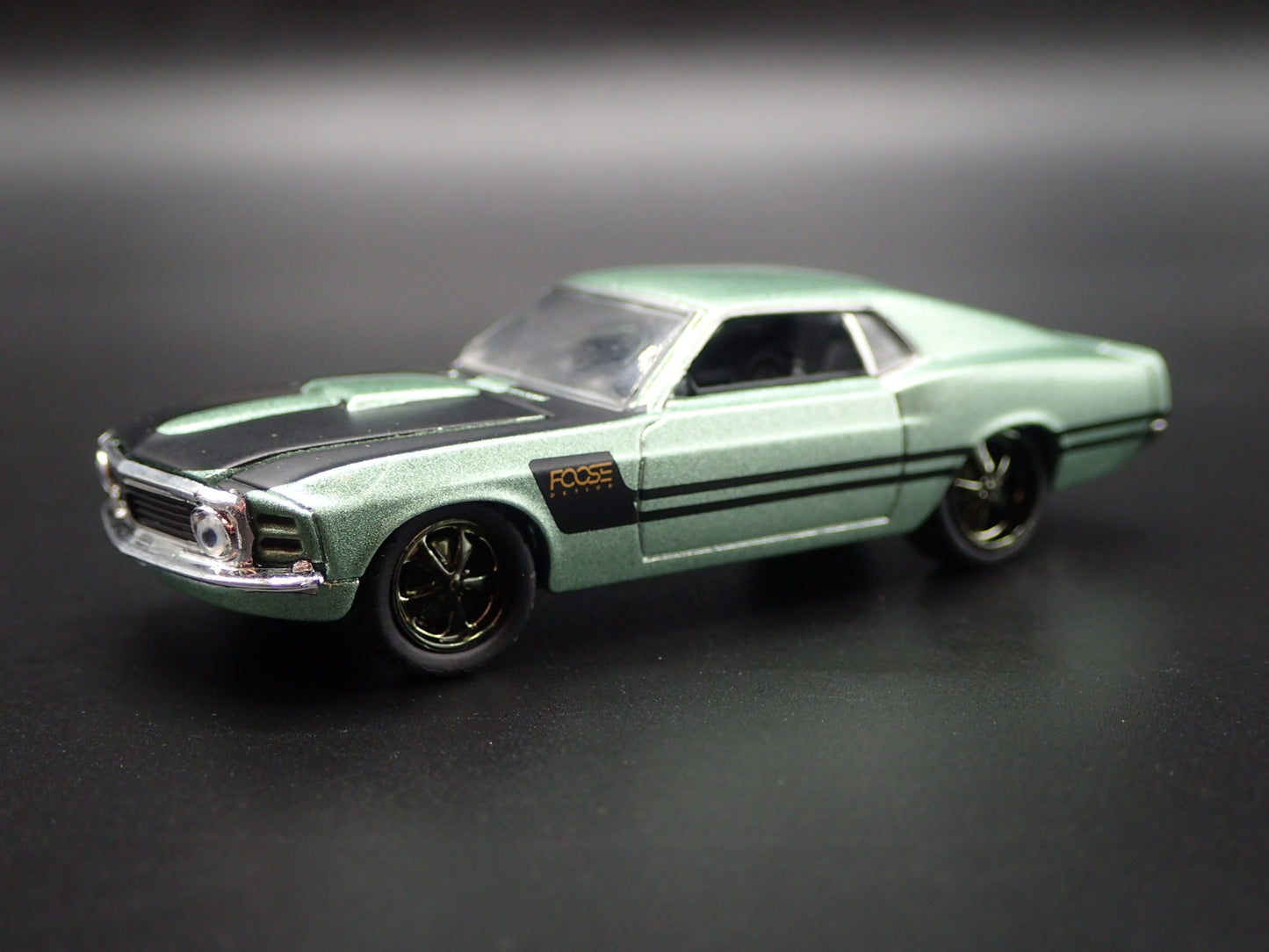 1970 70 FORD MUSTANG CHIP FOOSE GREEN RARE 1/64 SCALE DIECAST DIORAMA MODEL CAR
