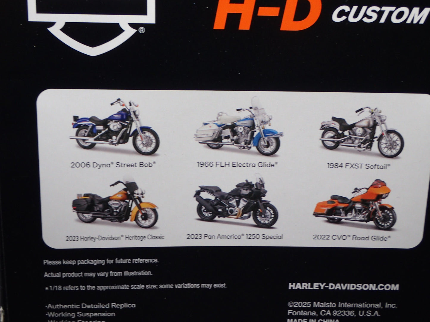 2023 HARLEY DAVIDSON HERITAGE CLASSIC MOTORCYCLE MAISTO SERIES 44 1/18 DIECAST