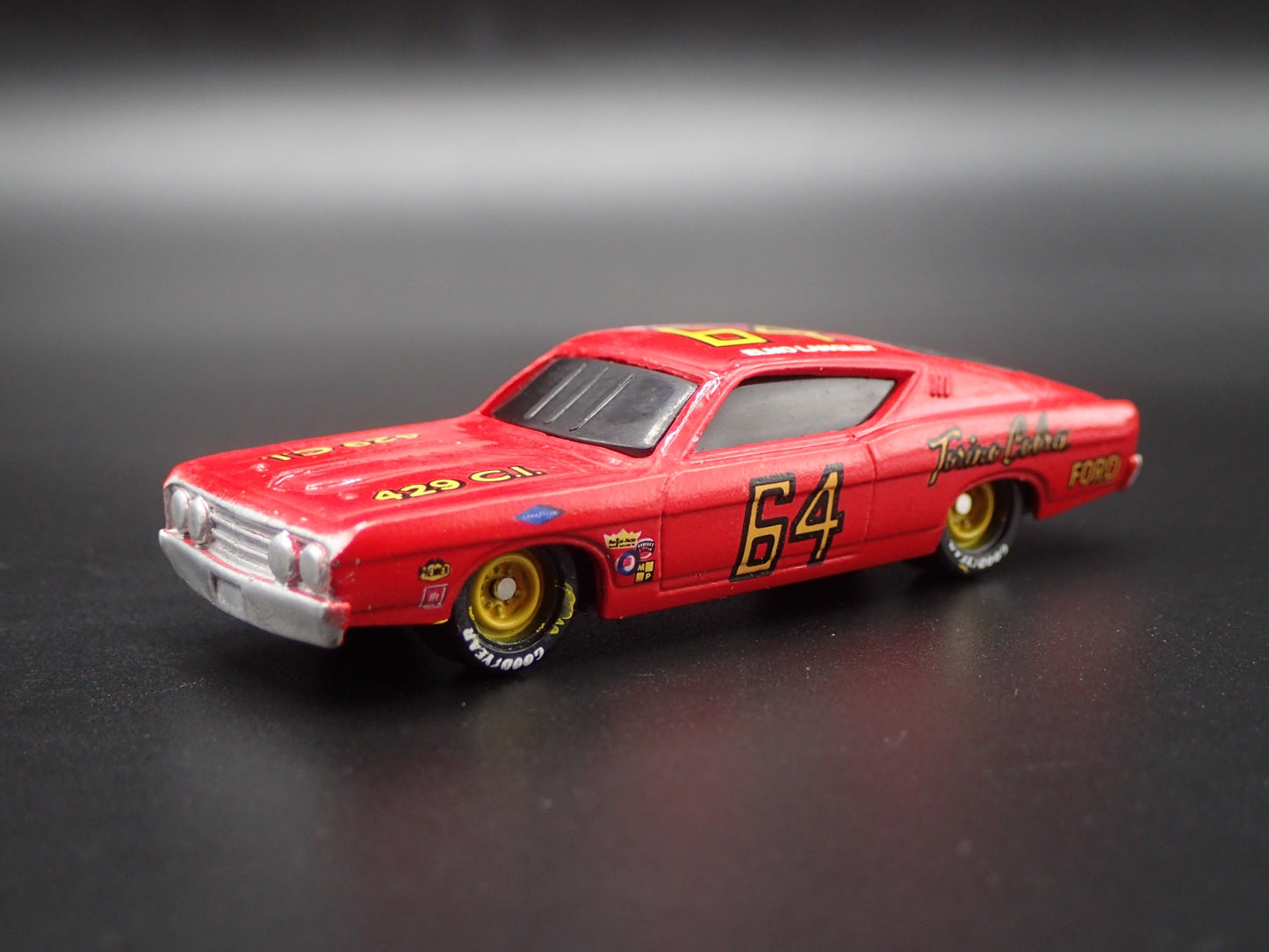 1969 69 FORD TORINO COBRA ELMO LANGLEY #64 NASCAR 1:64 SCALE DIECAST MODEL CAR