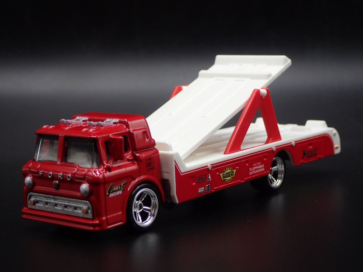 FORD COE C800 RAMP TRUCK MULTI CAR RACING HAULER 1:64 SCALE DIECAST MODEL CAR