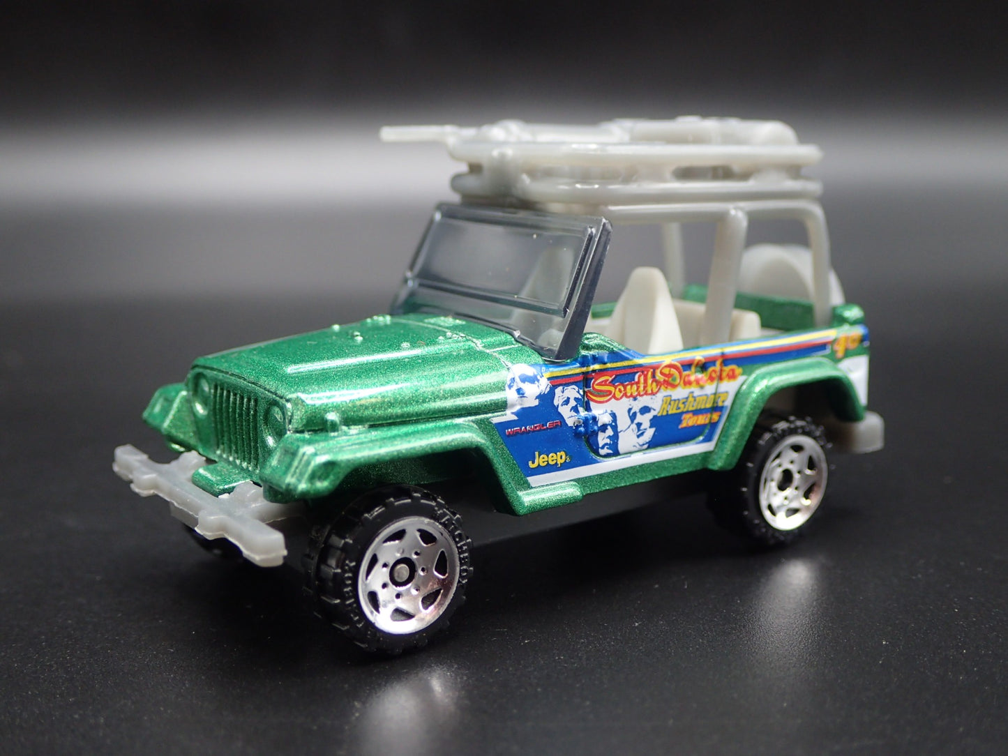 1996-2006 JEEP WRANGLER TJ W HITCH SOUTH DAKOTA 1:56 SCALE DIECAST MODEL CAR