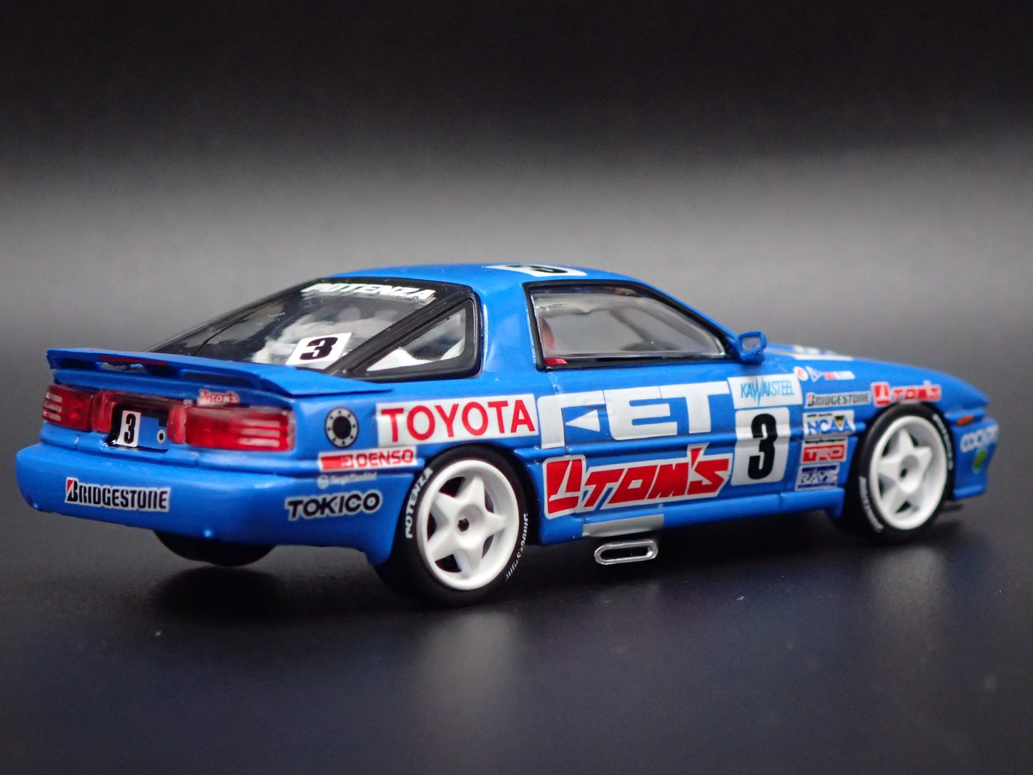 TOYOTA SUPRA TURBO MA70 FET SPORTS MACAU 1/64 SCALE DIORAMA DIECAST MODEL CAR