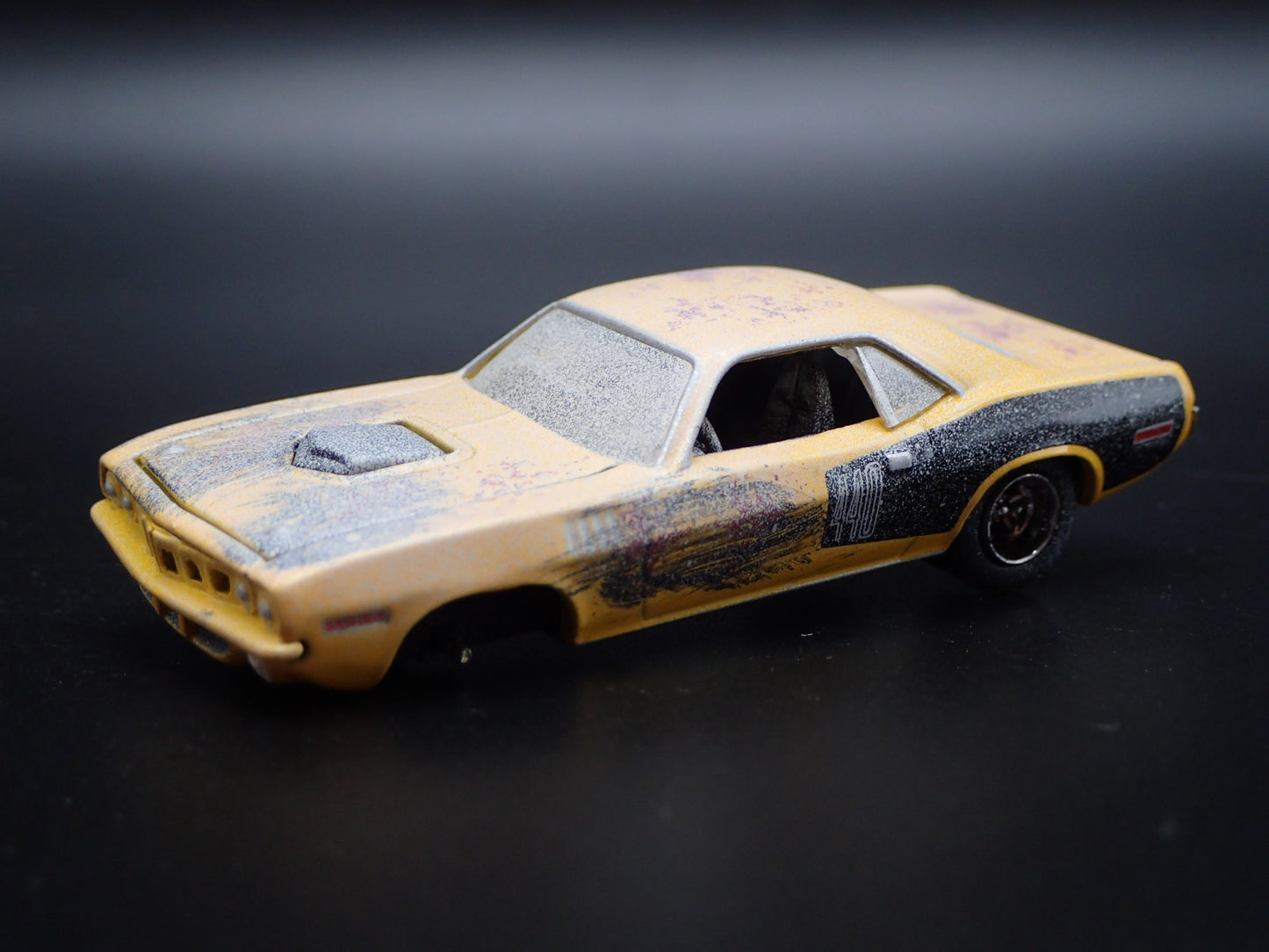 1971 71 PLYMOUTH CUDA 440 1/1 CUSTOM BARN FIND 1:64 SCALE DIECAST MODEL CAR