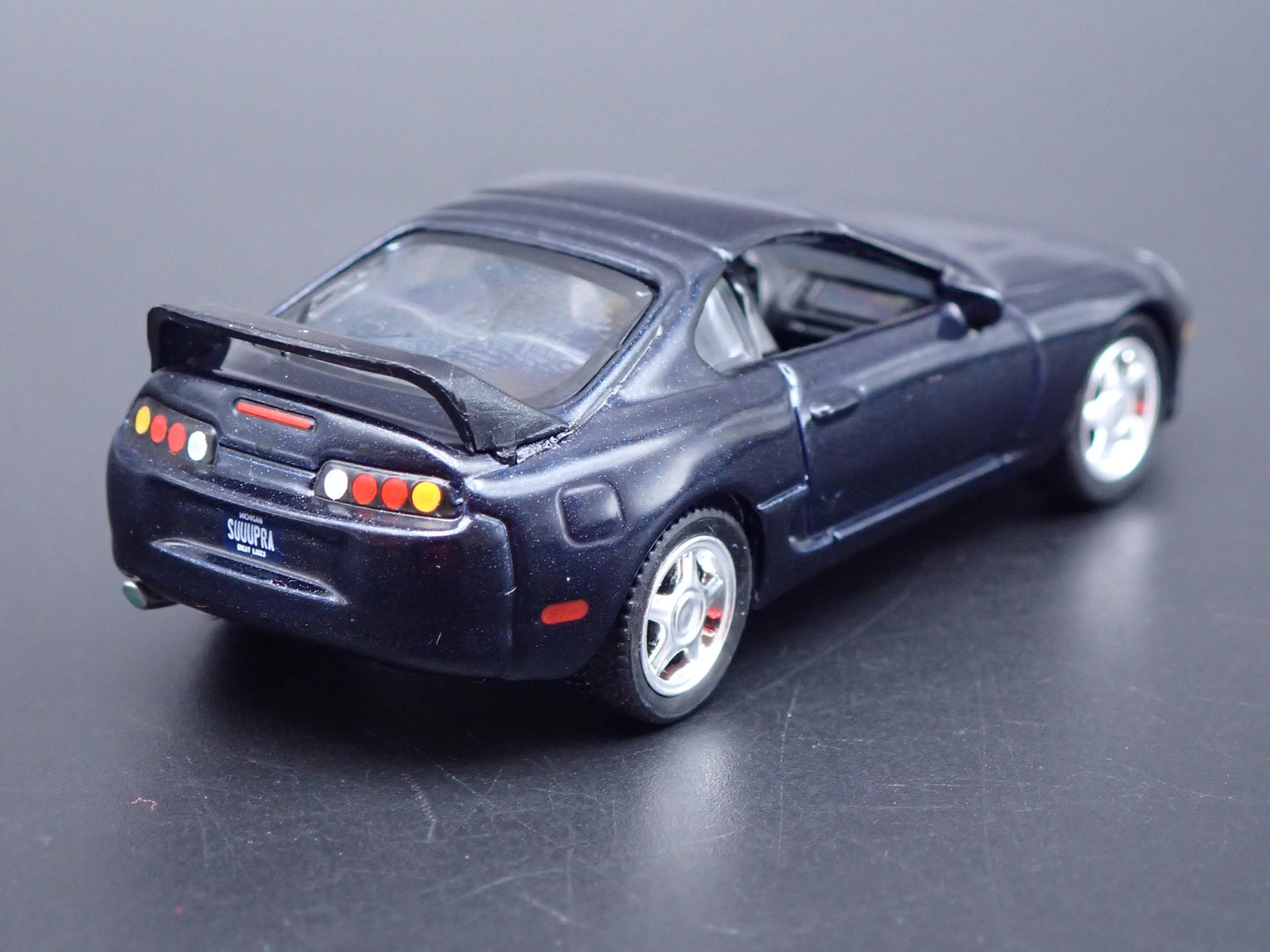 1993 - 2002 TOYOTA SUPRA BLUE 1/64 SCALE COLLECTIBLE DIORAMA DIECAST MODEL CAR