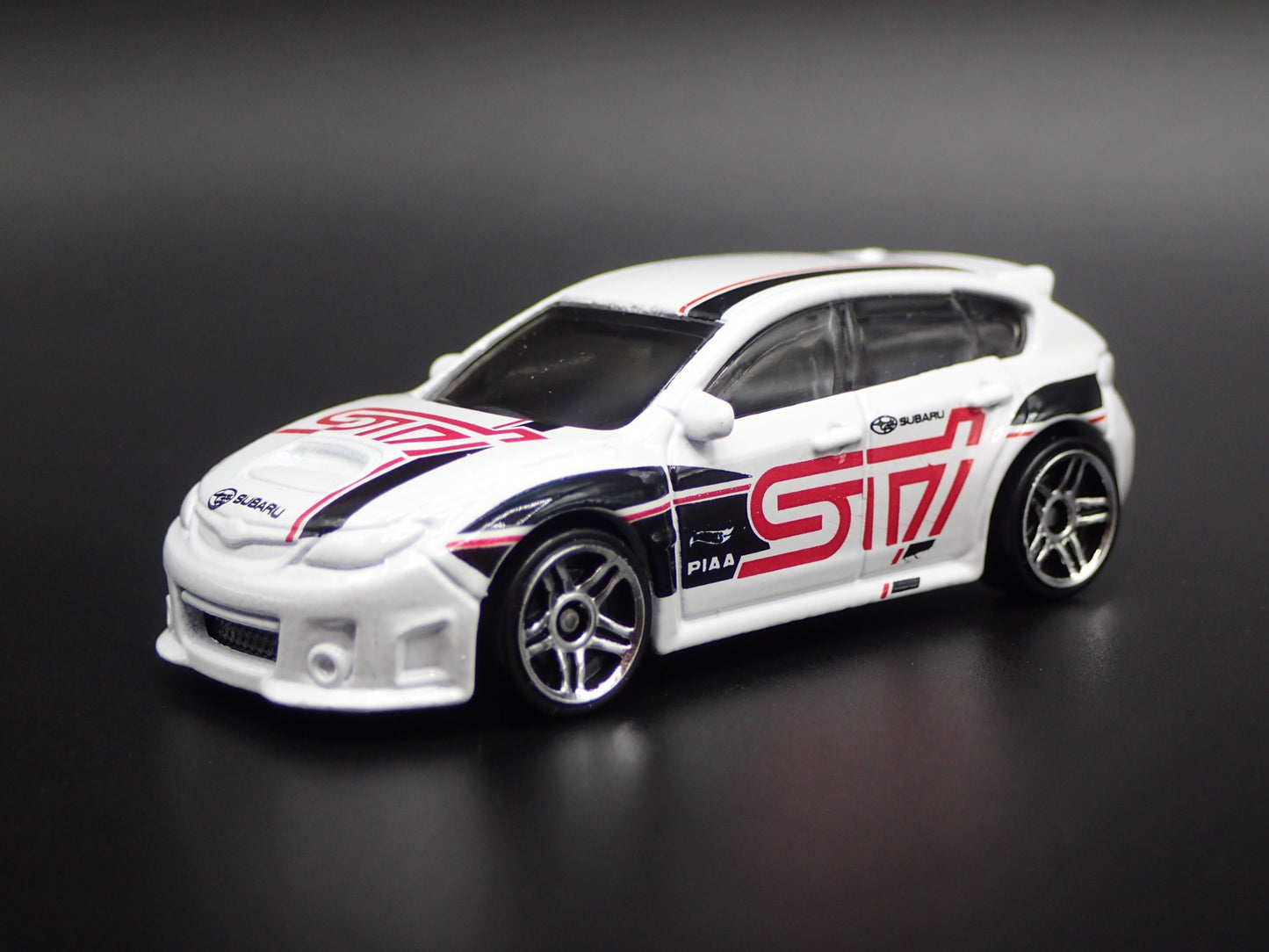 2007-2014 SUBARU WRX STI WHITE 1:64 SCALE COLLECTIBLE DIORAMA DIECAST MODEL CAR