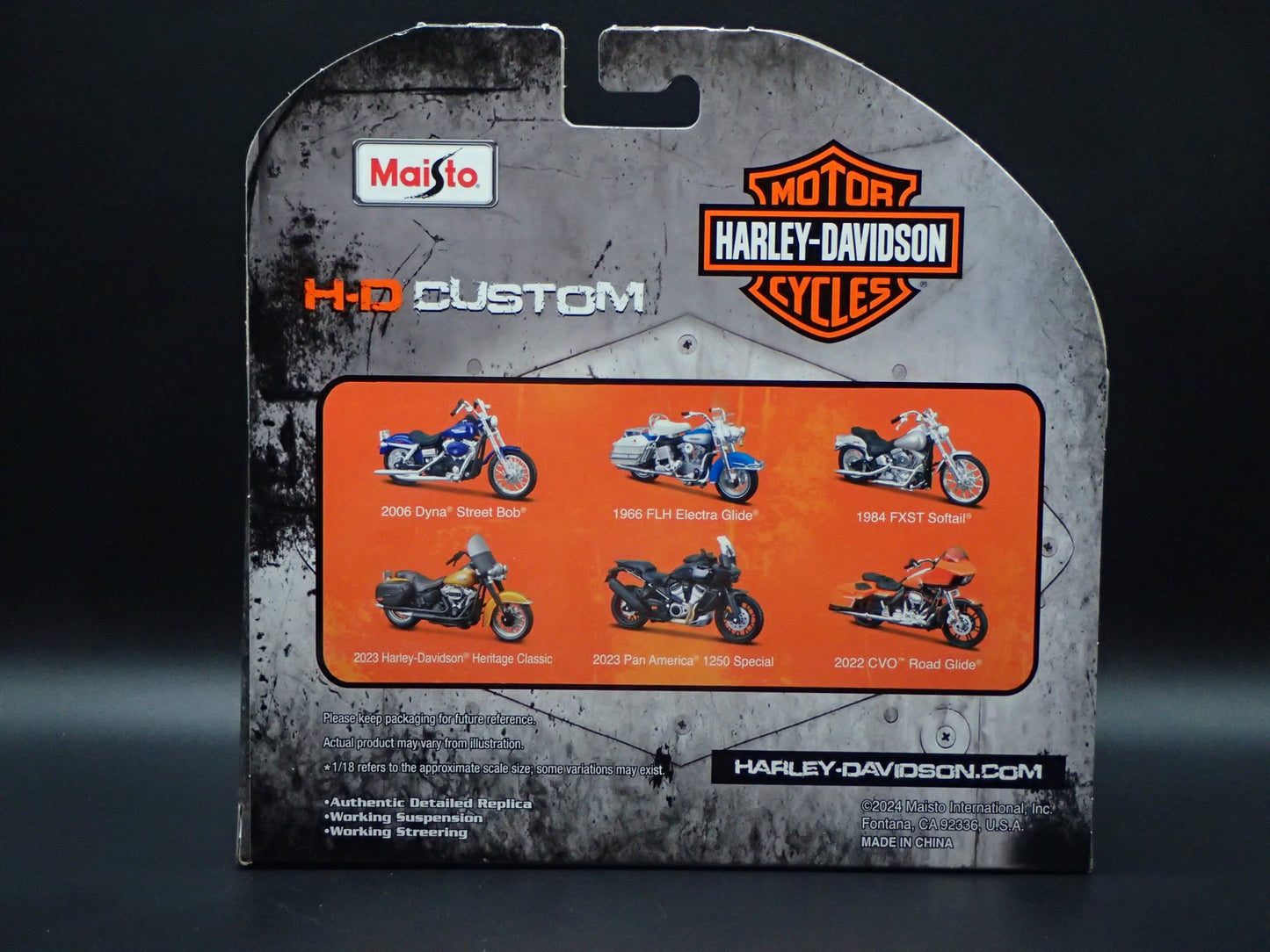 2023 23 PAN AMERICA 1250 HARLEY DAVIDSON MOTORCYCLE MAISTO SERIES 44 1/18 MODEL