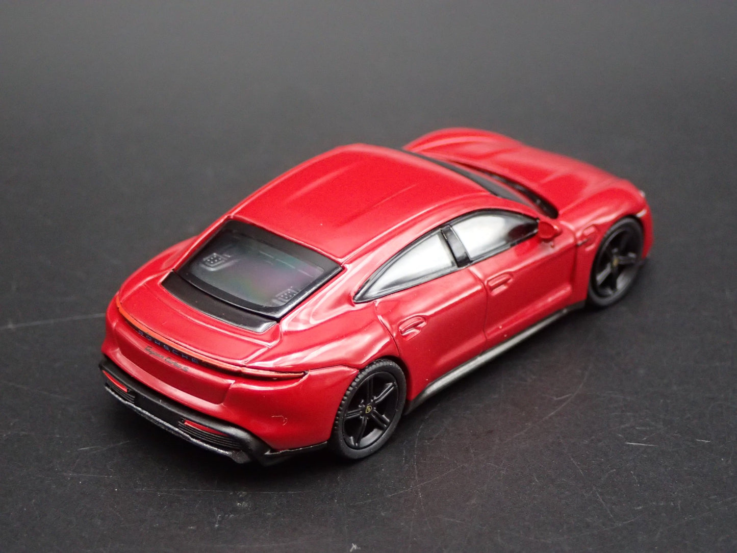 2019-2025 PORSCHE TAYCAN TURBO S RED 1:64 SCALE COLLECTIBLE DIECAST MODEL CAR