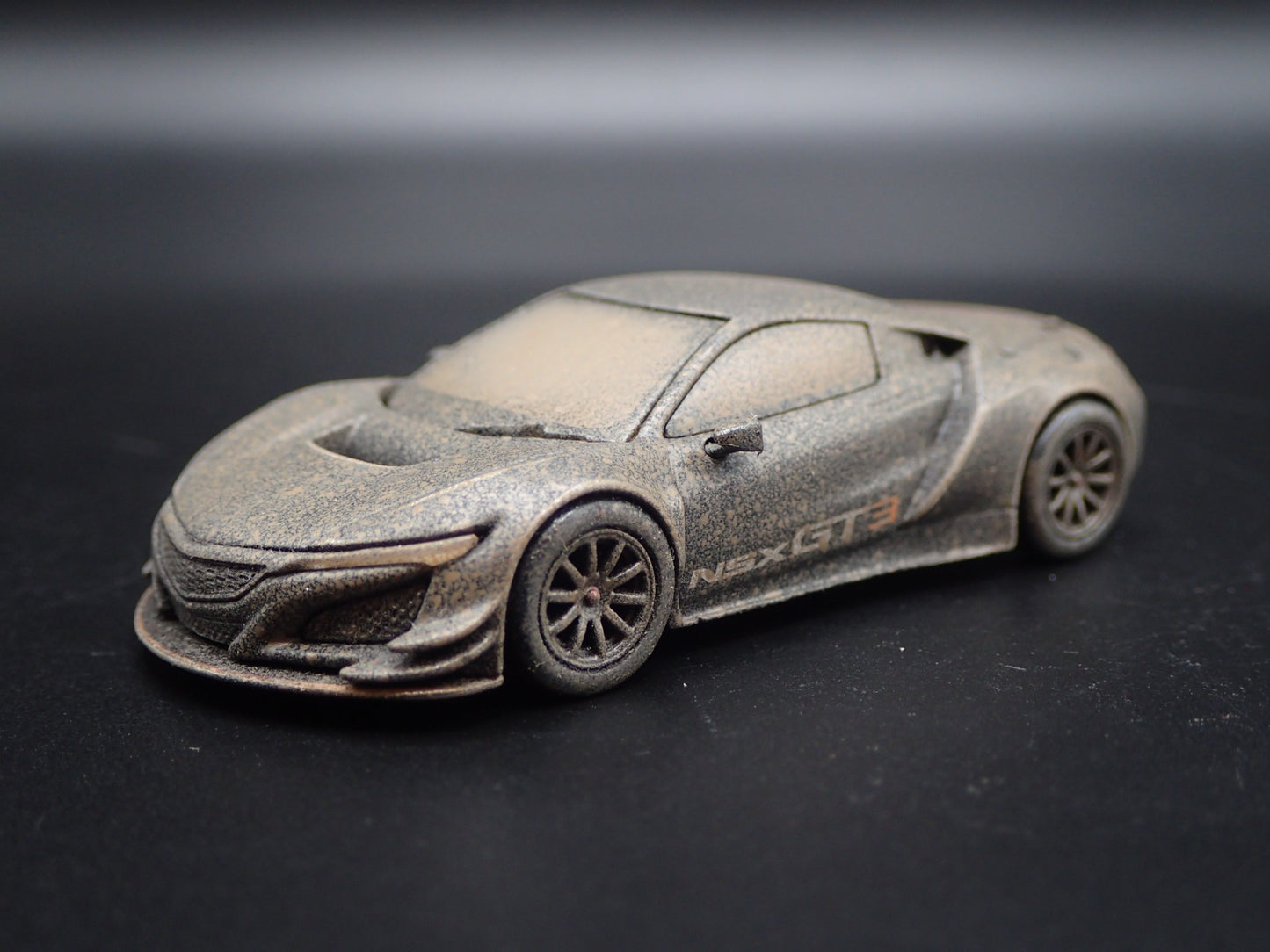 2016-2022 ACURA NSX GT3 RACE WRECKED MUDDY 1:64 SCALE DIORAMA DIECAST MODEL CAR