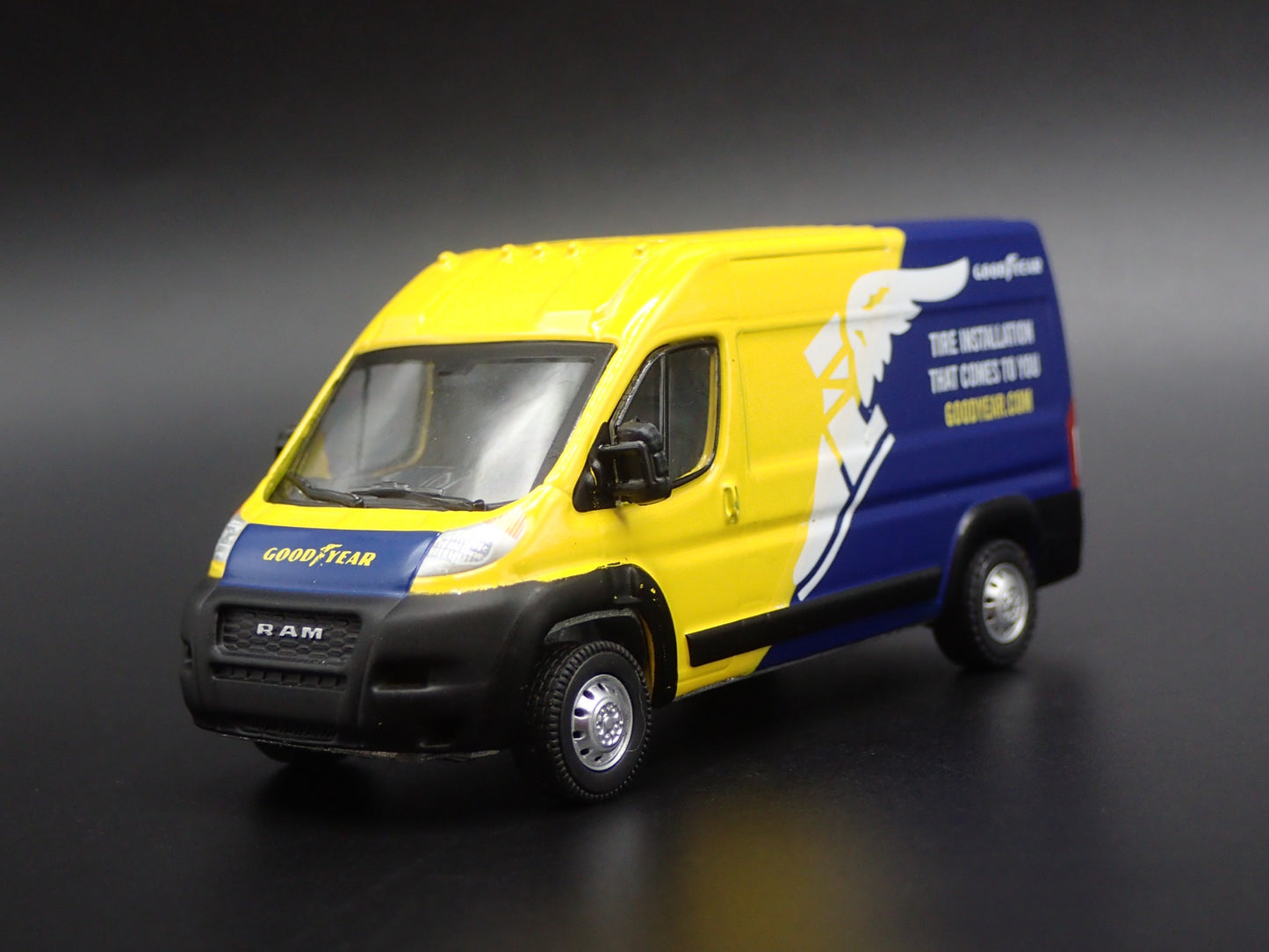 2019 19 RAM PROMASTER SPRINTER VAN GOODYEAR 1:64 SCALE DIORAMA DIECAST MODEL CAR