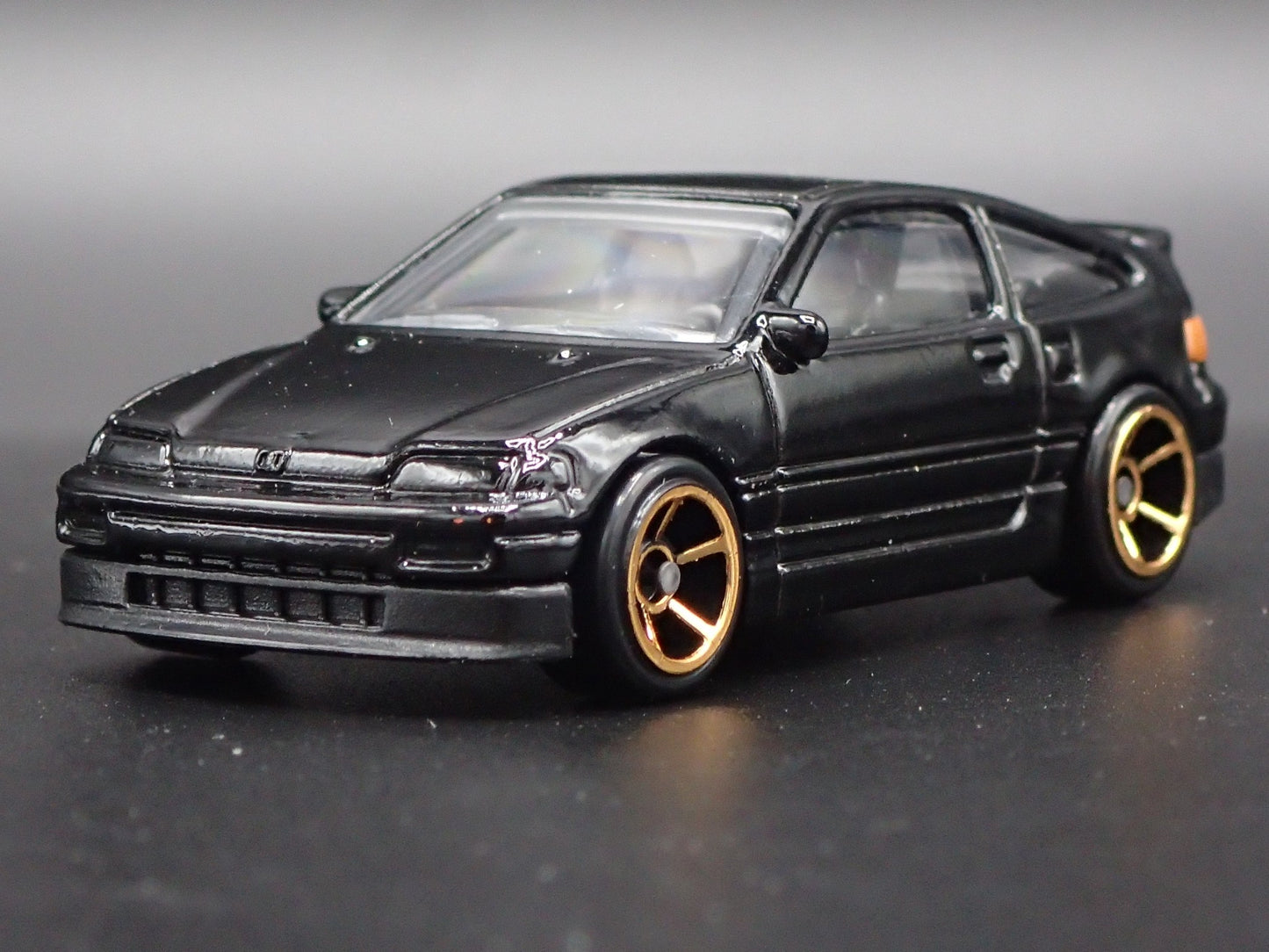 1984-1991 HONDA CRX BLACK 1:64 SCALE COLLECTIBLE DIORAMA DIECAST MODEL CAR