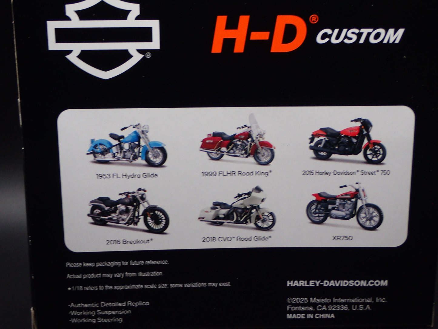 2016 16 BREAKOUT HARLEY DAVIDSON MOTORCYCLE MAISTO SERIES 40 1/18 MODEL BIKE