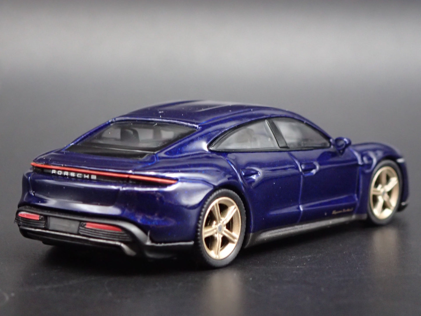 2019-2025 PORSCHE TAYCAN TURBO S BLUE 1:64 SCALE COLLECTIBLE DIECAST MODEL CAR