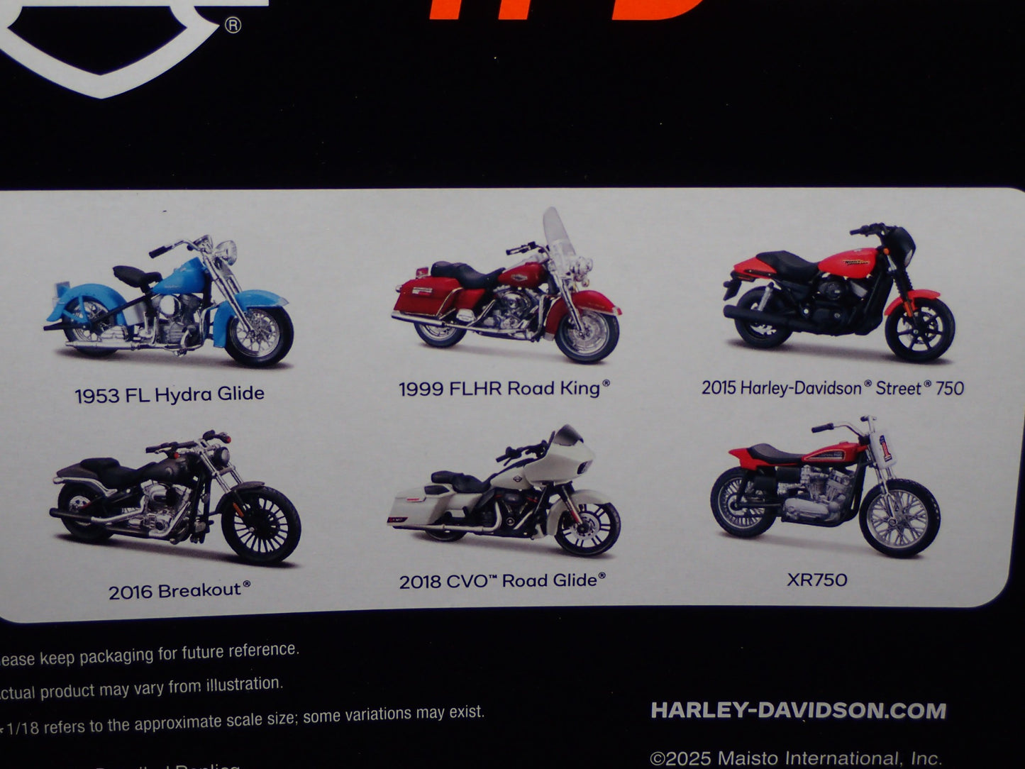 1999 99 FLHR ROAD KING HARLEY DAVIDSON MOTORCYCLE MAISTO SERIES 40 1:18 MODEL