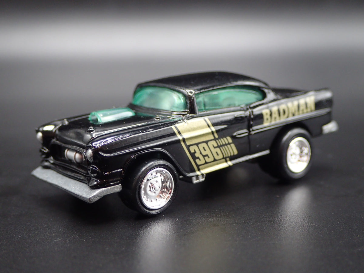 1955 55 CHEVY CHEVROLET BELAIR BAD MAN NHRA 1:64 SCALE DIORAMA DIECAST MODEL CAR